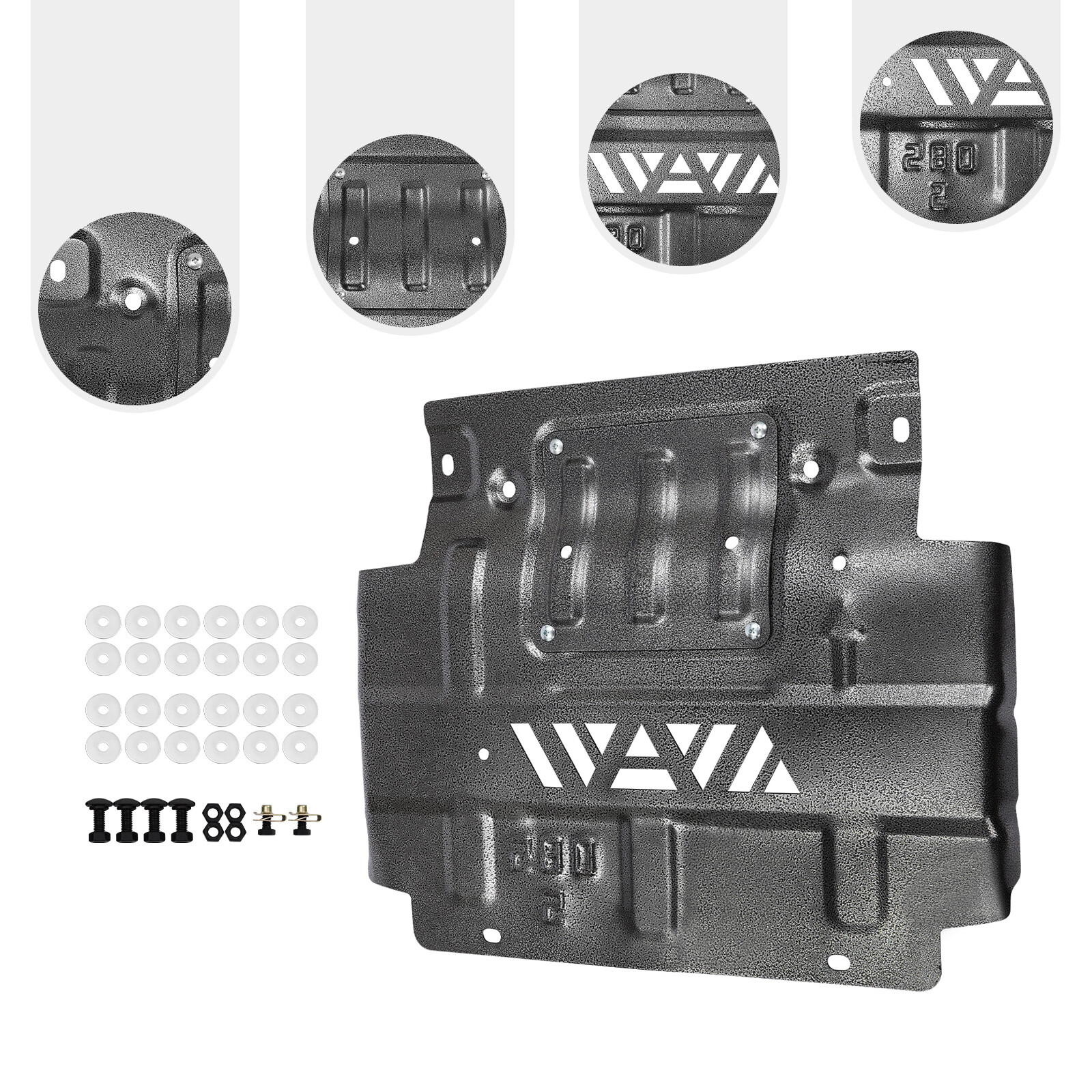 Lower Front Splash Shield Protector Underbody for 2018-2022 Ford F-150 3D Alloy