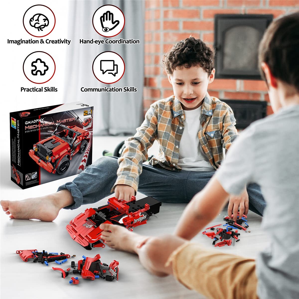 STEM Building Toys for Kids Age 5 6 7 8 9 10 11 12 Years Old 2 in 1 Remote