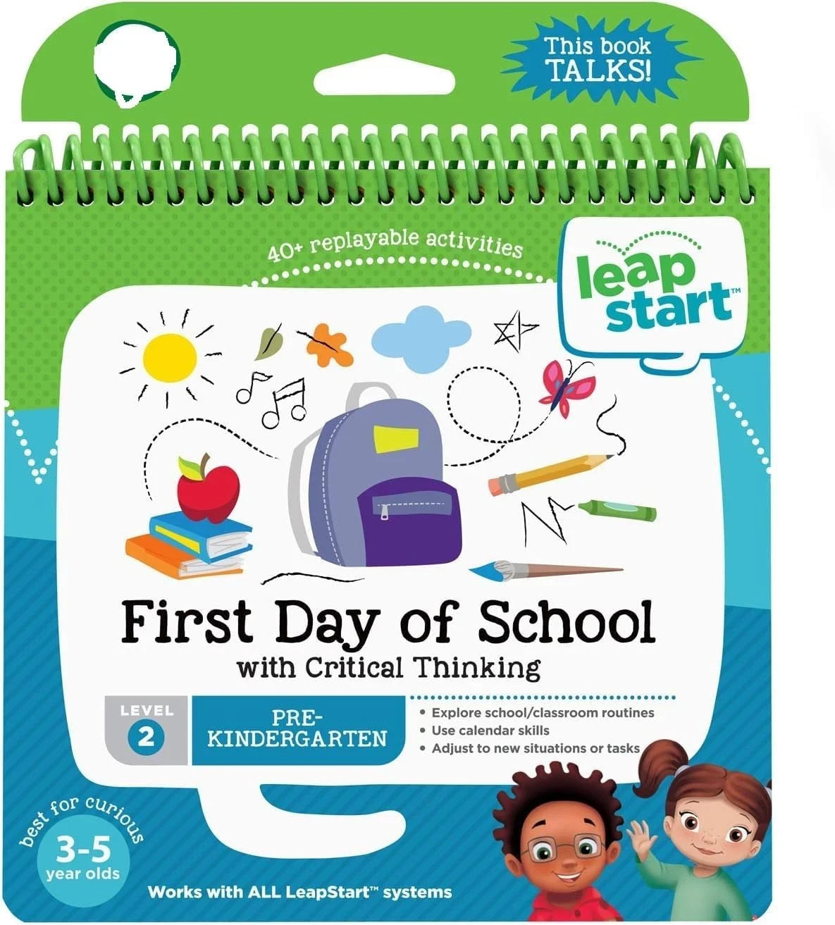 NBBB Leapstart Preschool Educational Book Bundle with First Day of School Kids