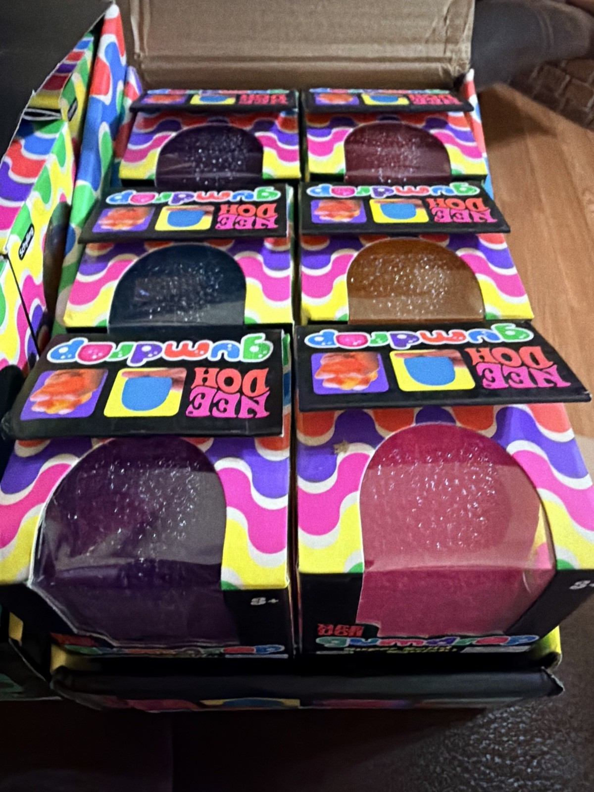 Viral Gumdrop Needoh Squishy Pink Orange Blue Purple New