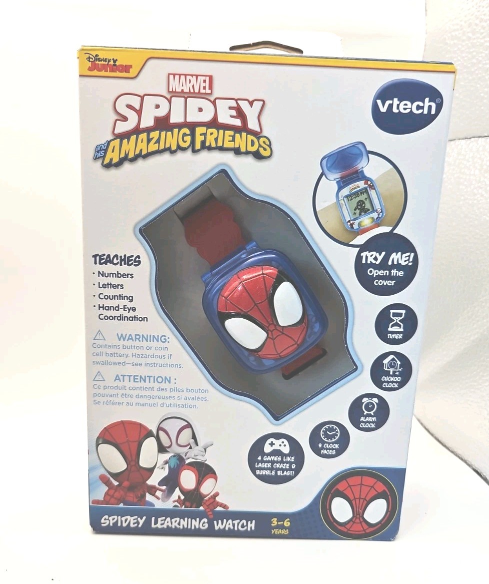 VTech Spidey and His Amazing Friends Spidey Learning Watch 3-6 Years NEW