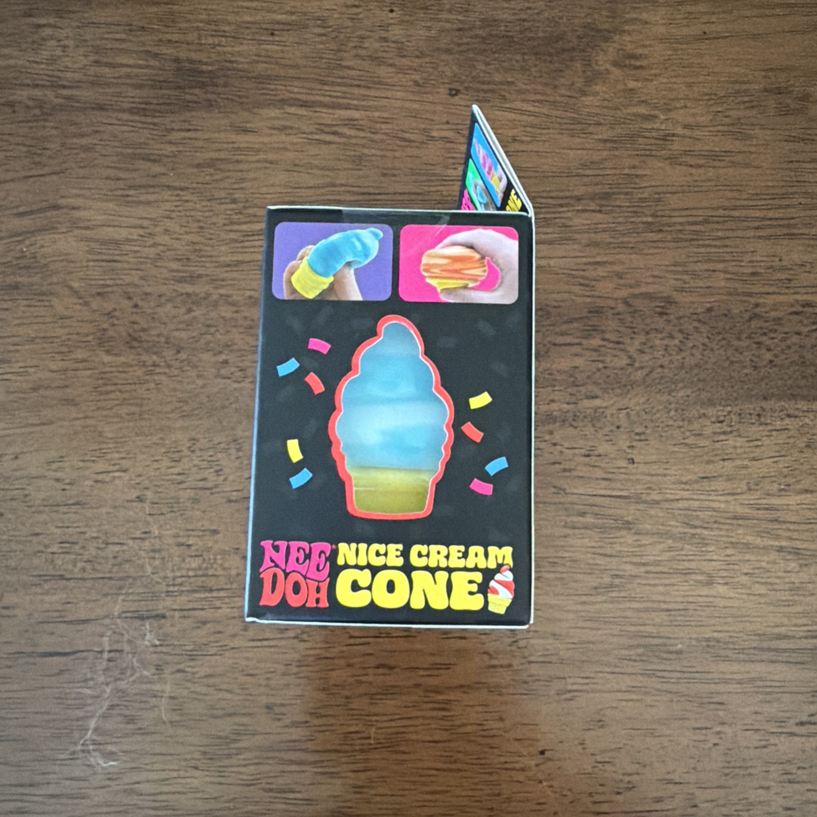 Schylling NeeDoh Nice Cream Cone Squeeze Toy Blue/Yellow, Age 3+ MPN 26042NAB