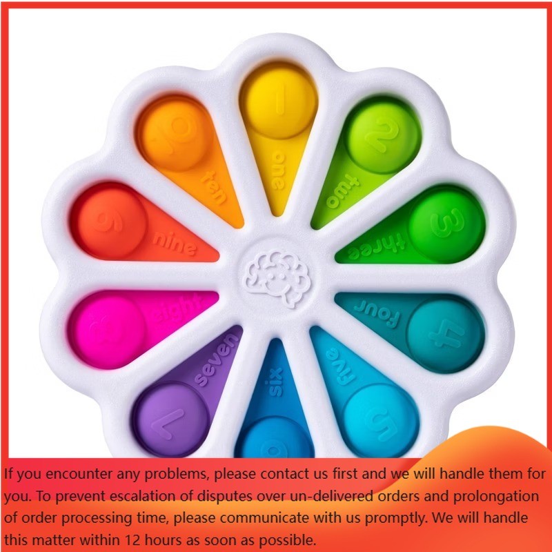 Dimpl Digits Toy: Language Skills, Shapes and Colors, Memory Skills, Silicone