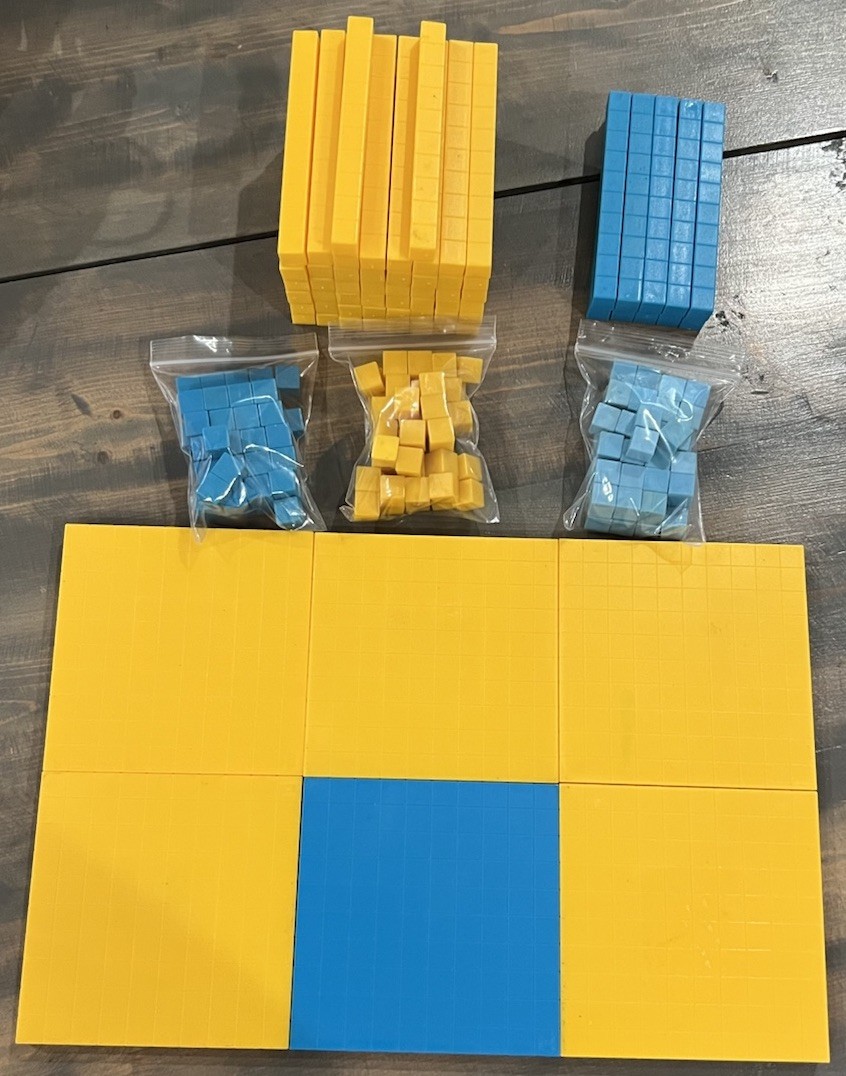 ETA Cuisenaire Math Manipulatives Color Flats Rods Unit Approx Over 210 Pieces