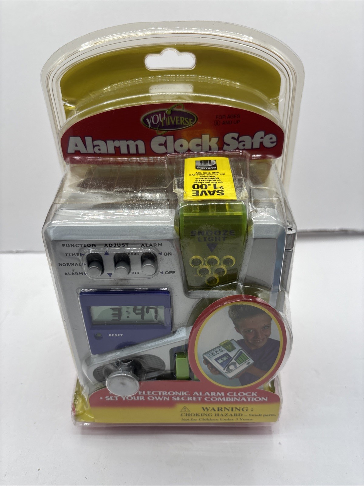 YoUniverse ALARM CLOCK SAFE Brand New Sealed RETRO Vintage Electronic Y2K