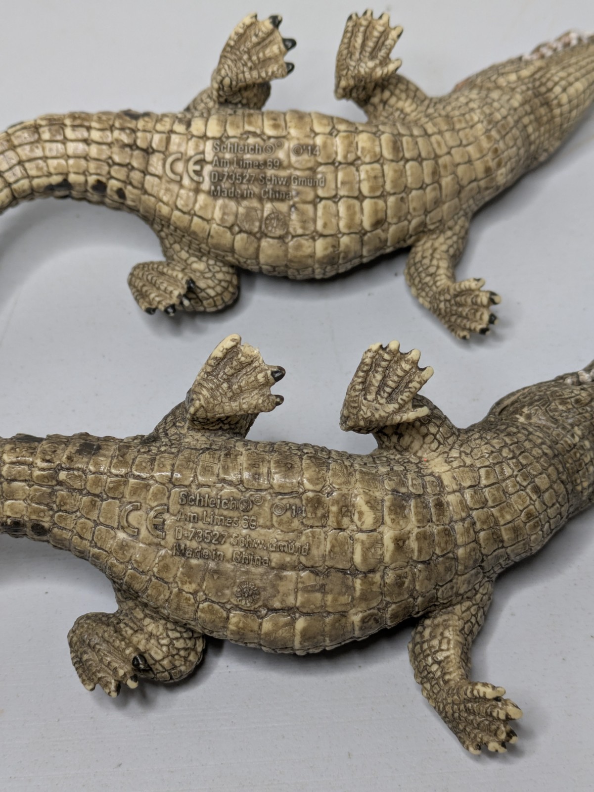 Lot 2 Schleich 7″ Crocodile D-73527 Animal Figure 2014 Movable Jaws AM Limes 69