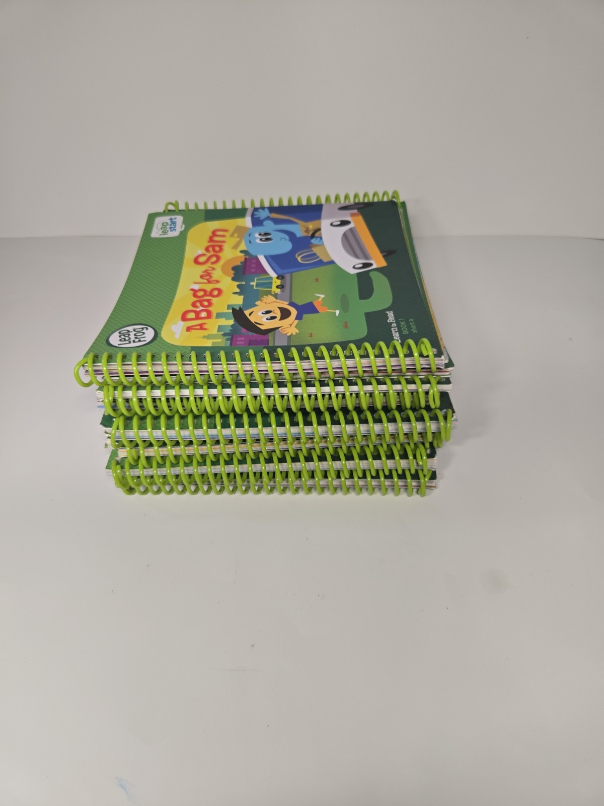 Lot Of Twelve (12) Leap Frog Learn To Read Sprial Books Use