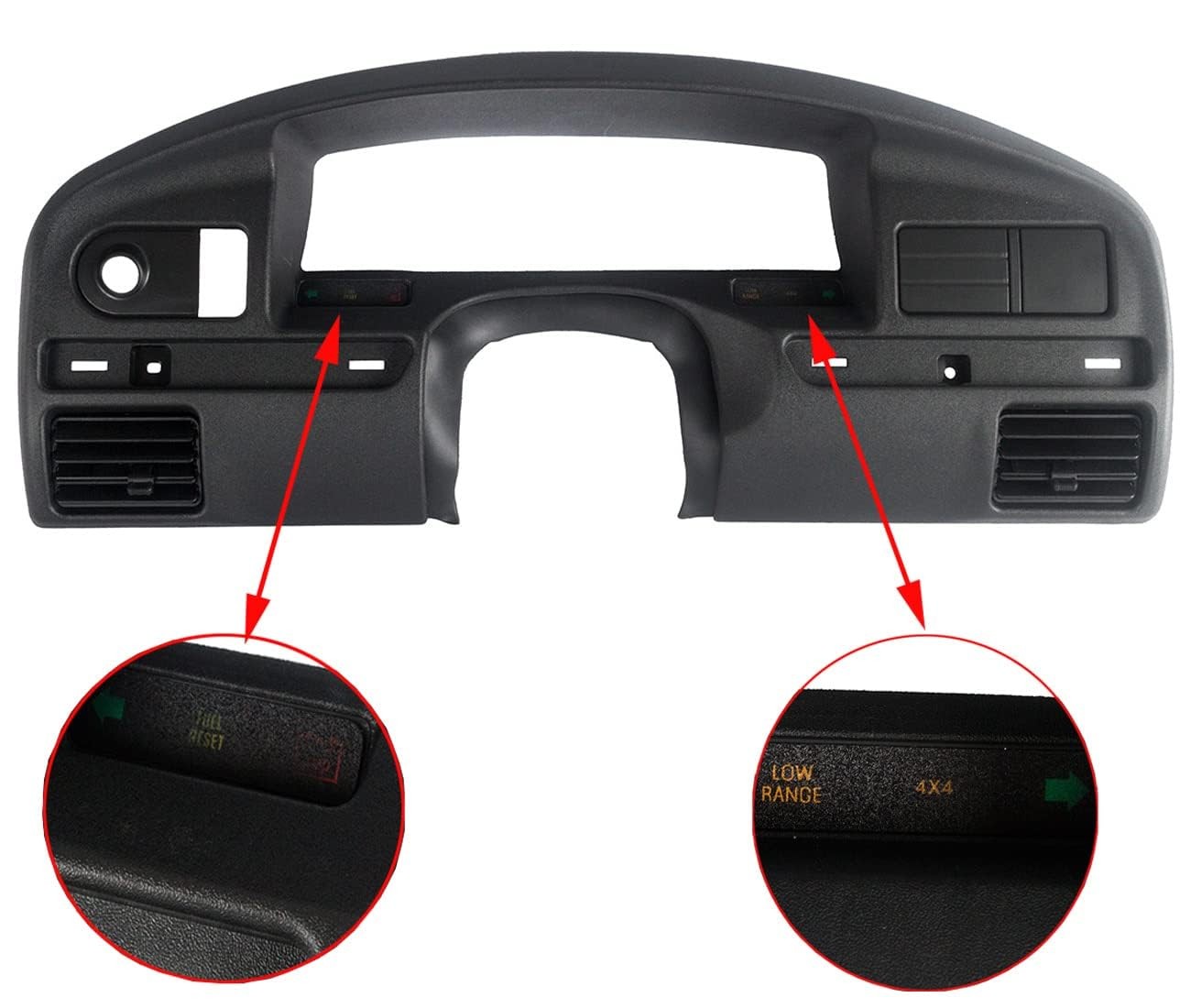 KARPA Dash Panel Bezel Cover for 1994-1997 Ford F150 F250 F350 Super Duty