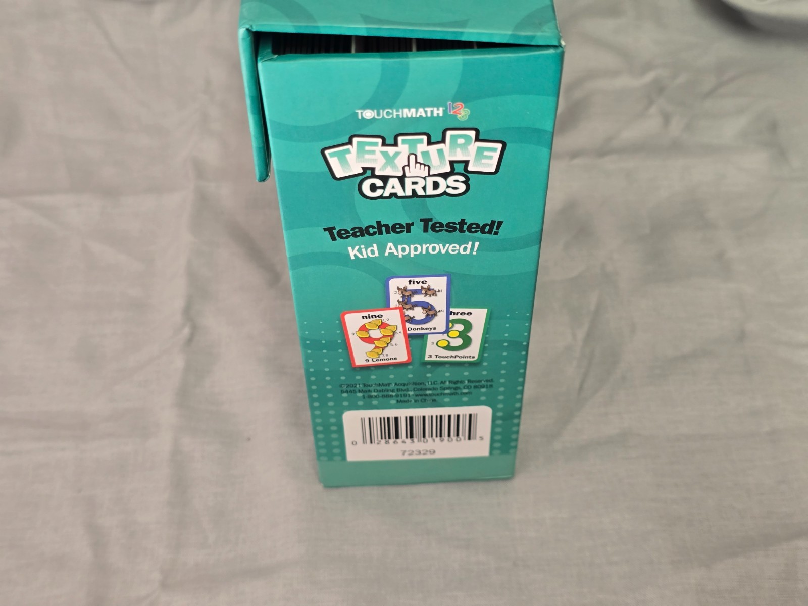 TouchMath Texture Cards Multisensory Math Animals Fruit Shapes 2021 TM1900
