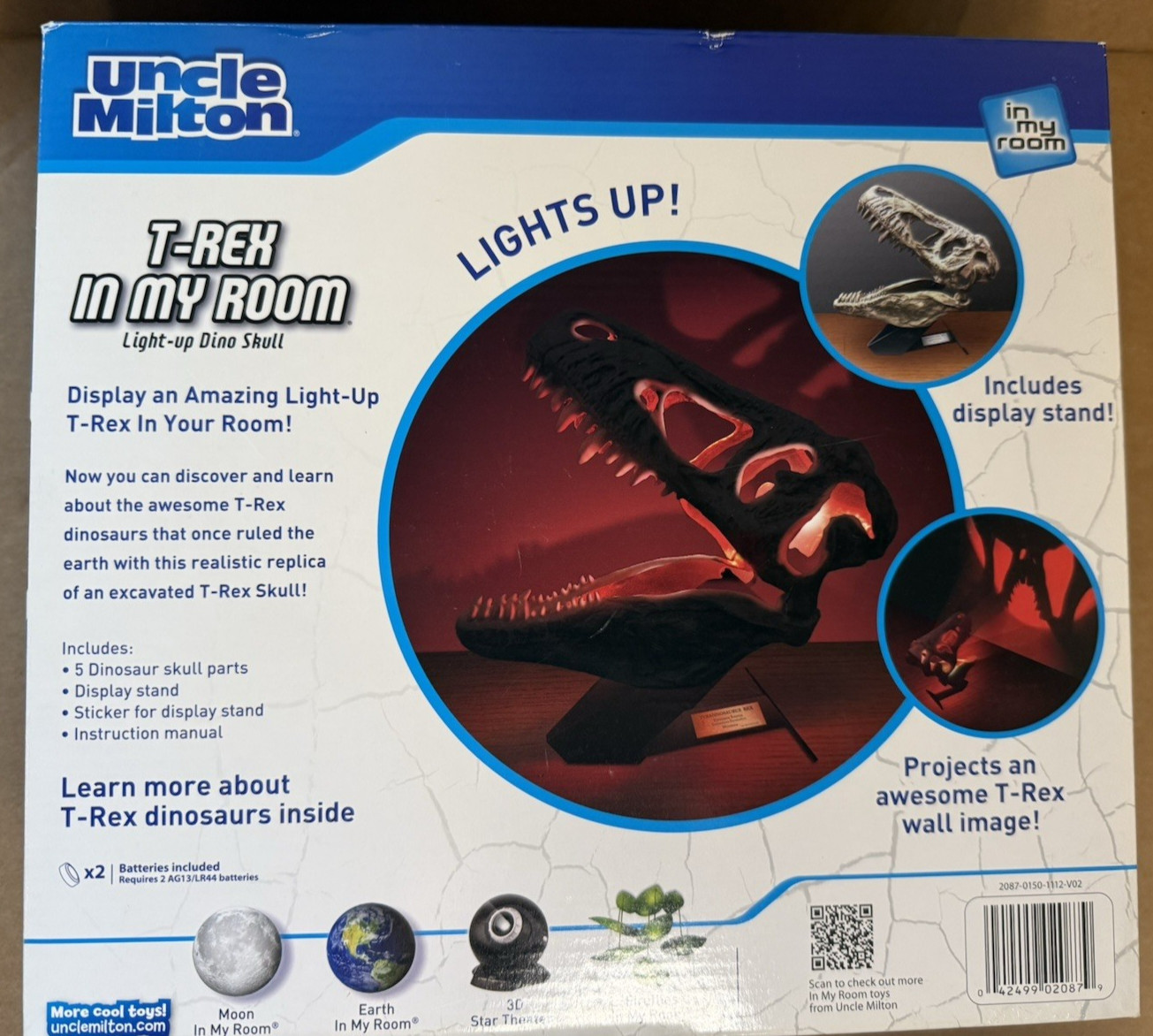 Uncle Milton T-Rex in My Room Light Up Dino Skull New Kids Room Decor