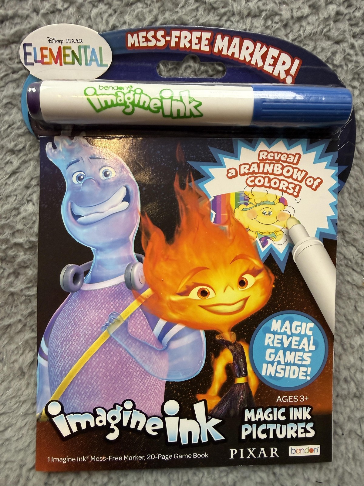 Disney Pixar Elemental Imagine Ink Pictures Coloring Book Lot 6 Bendon 3+