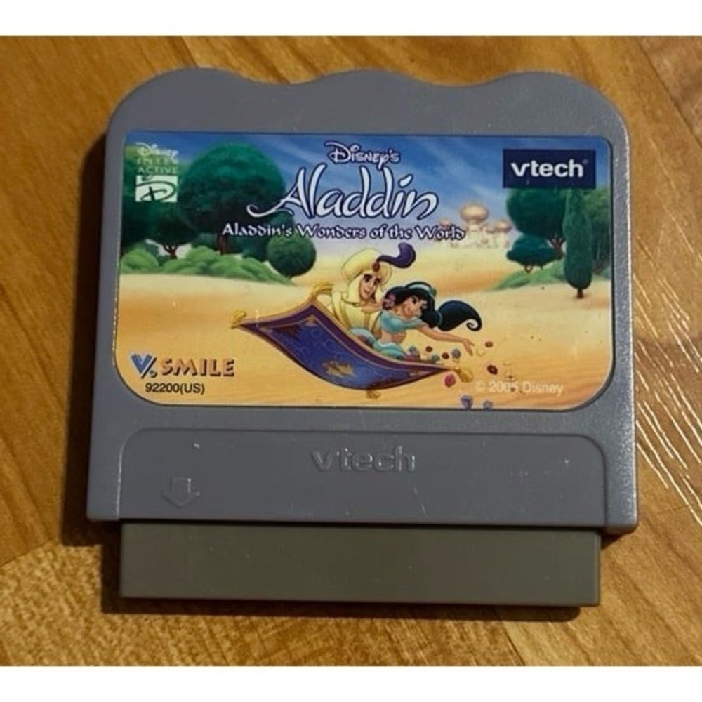 2005 Vtech V.smile Disney Aladdin Wonders Of The Words Game Cartridge