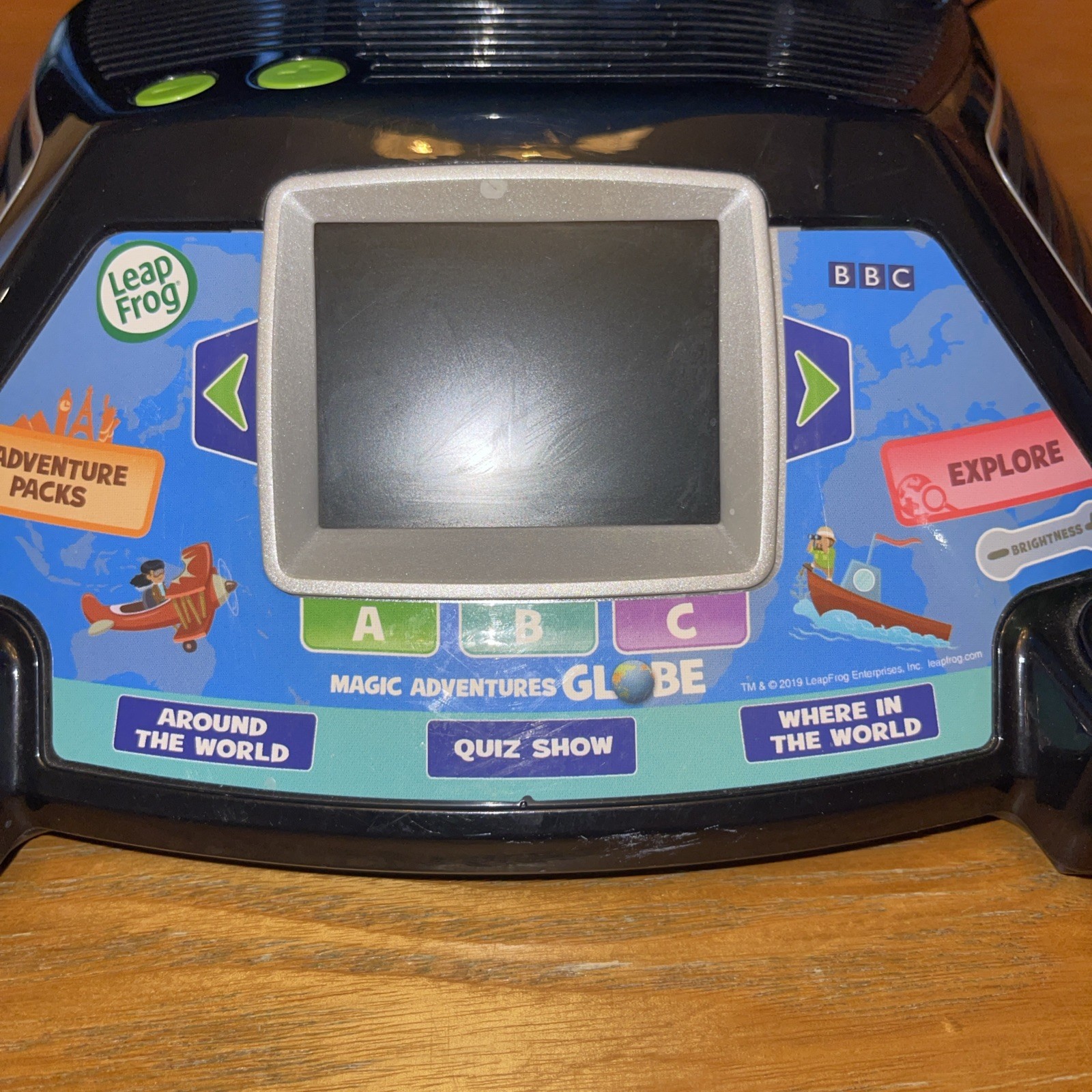 LeapFrog Magic Adventures Globe 10” Interactive LCD Video Screen Toy Tested