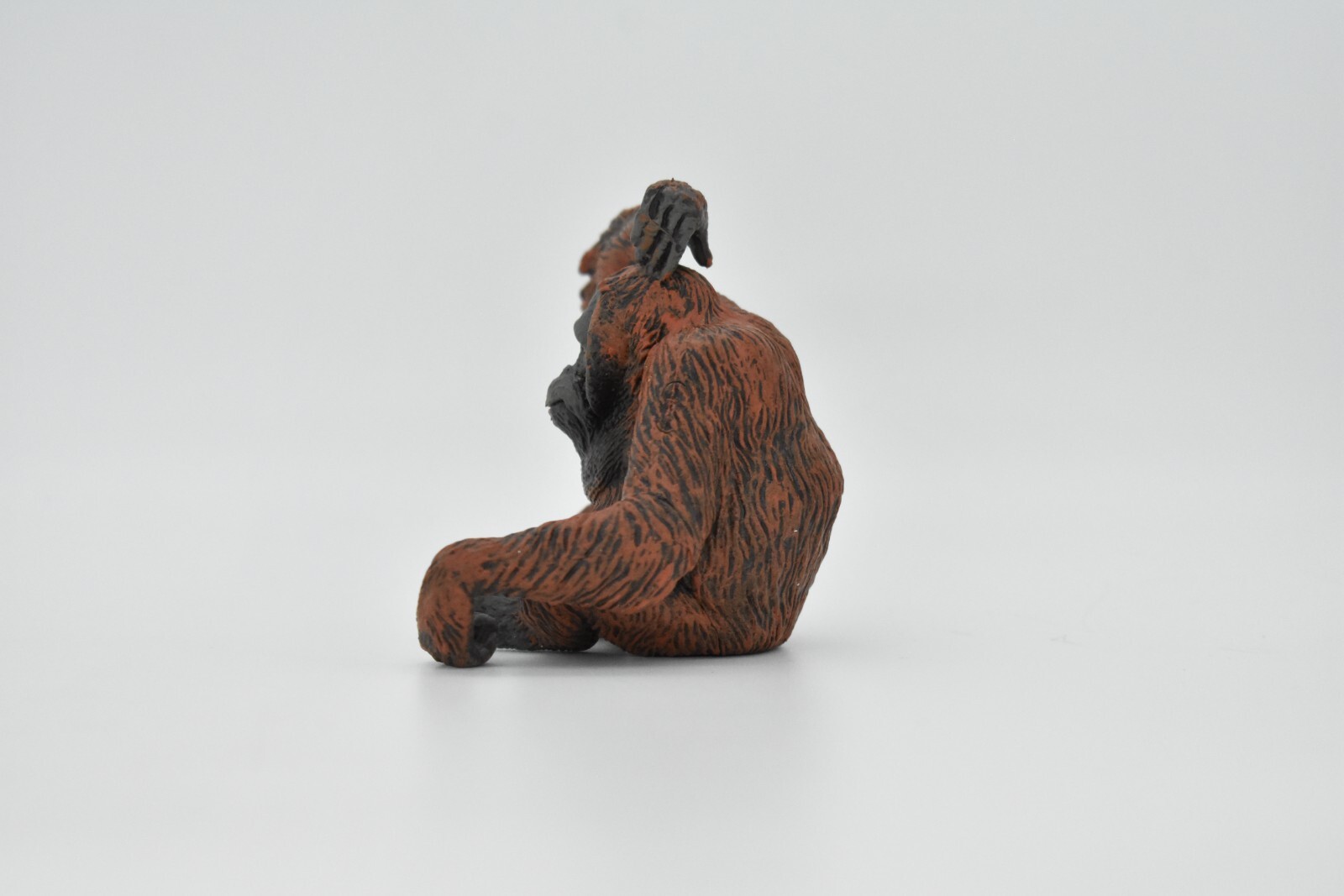 Orangutan, Great Ape Toy, Realistic Rubber Reproduction Hand Painted Figurine 3″
