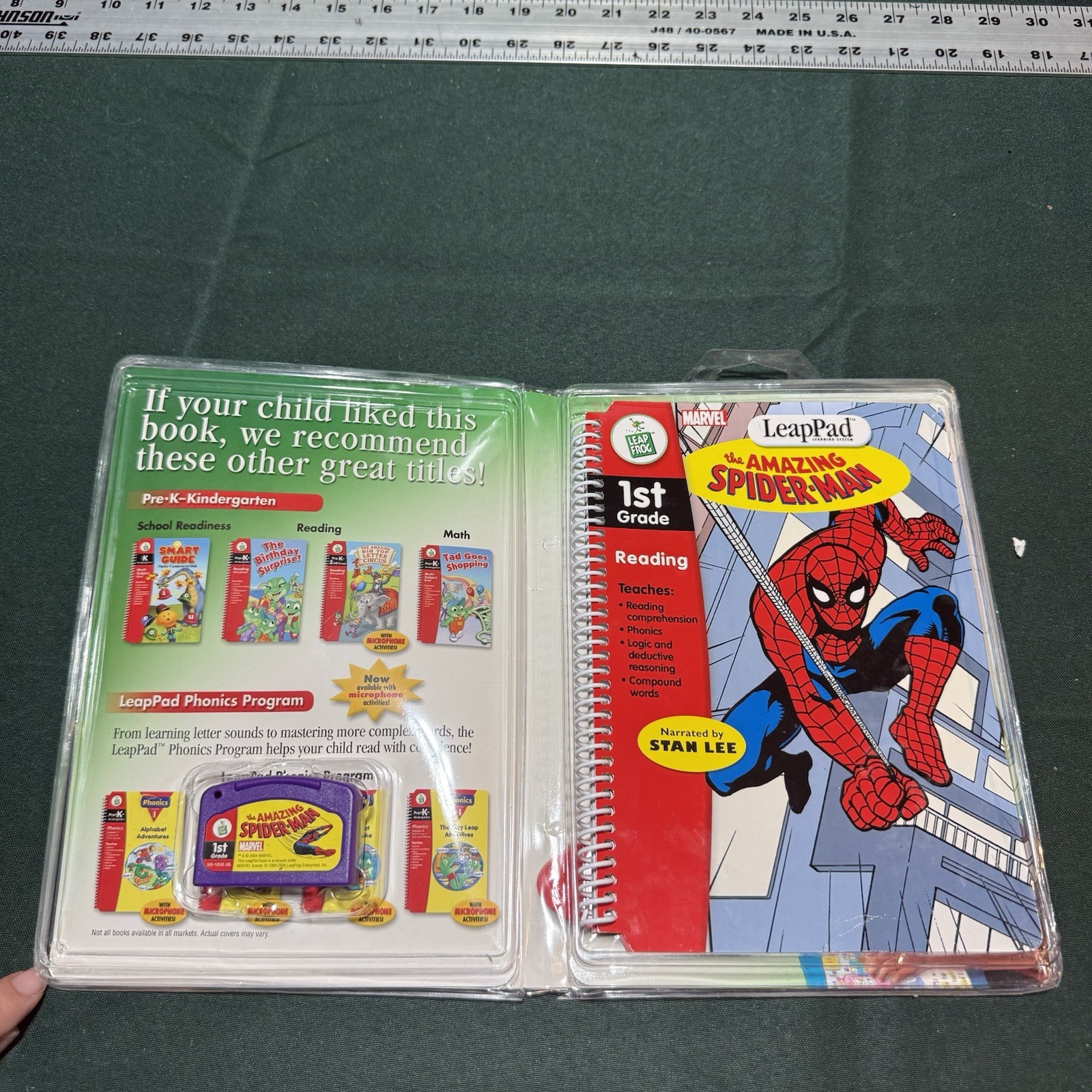 Marvel LeapPad The Amazing Spider-Man 1st Grade Reading Stan Lee Book Cartridge