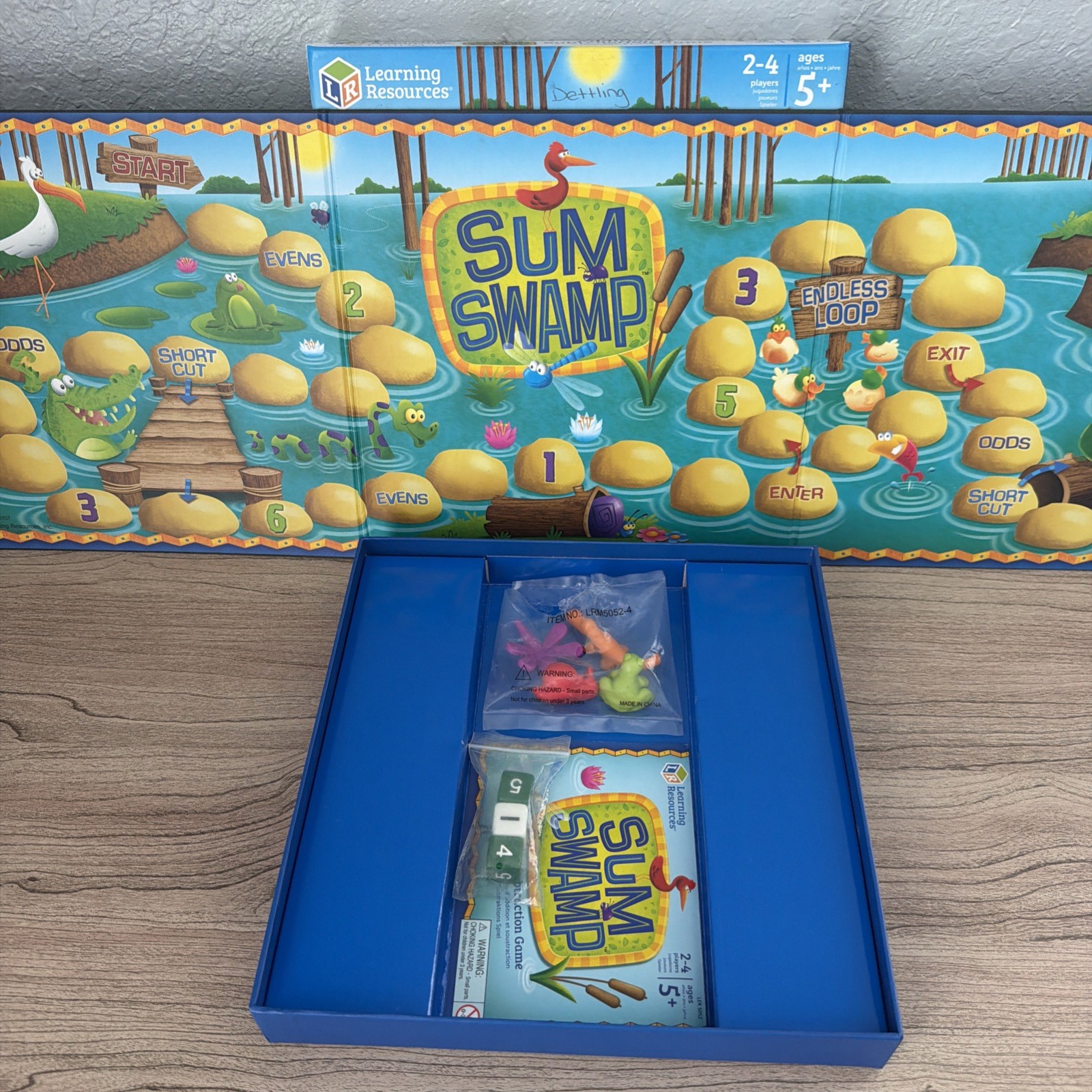 Sum Swamp Addition & Subtraction Game Learning Resources Math Board Game Ages 5+