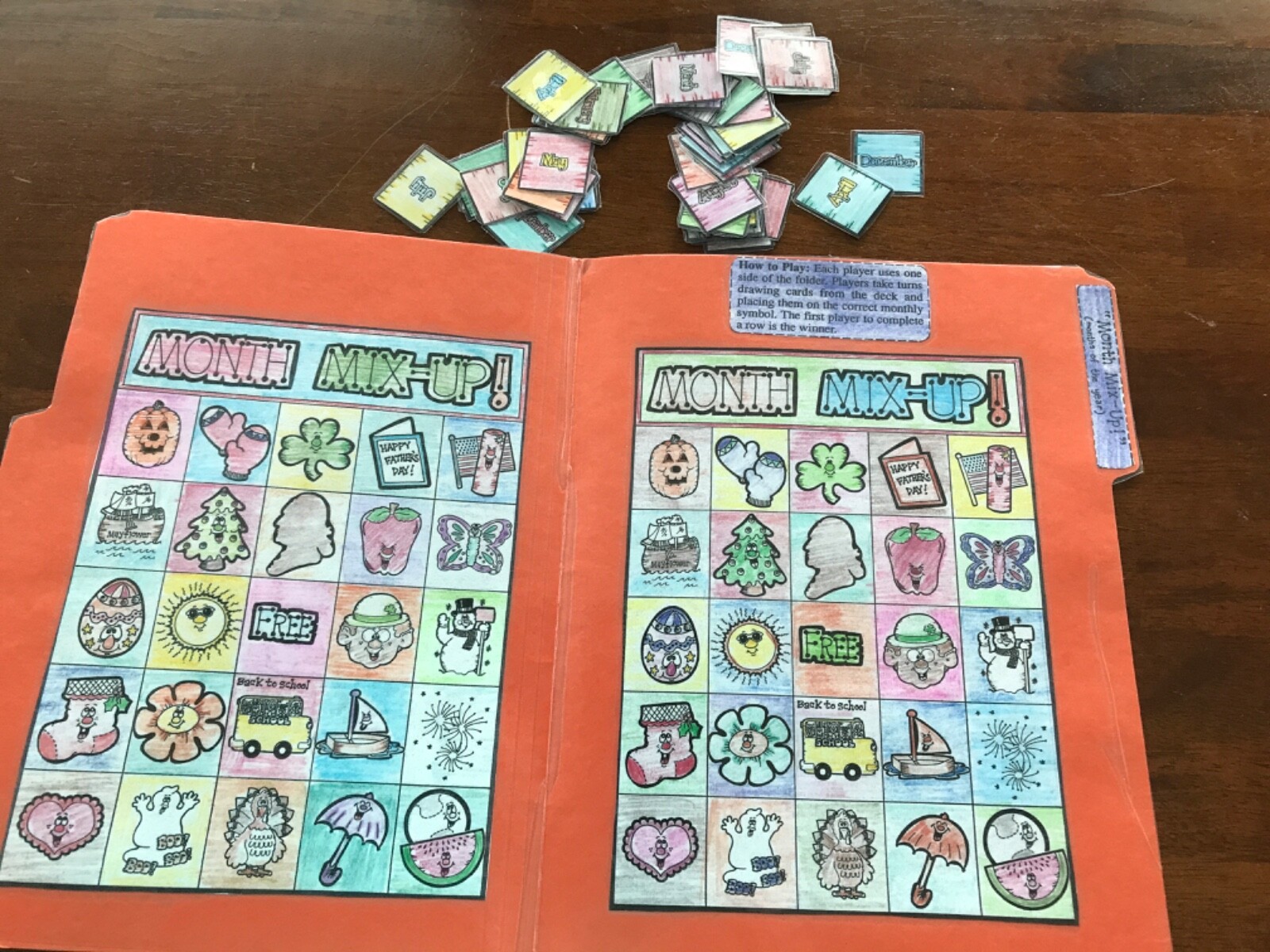 Month Mix-Up! Months of the Year Social Studies grades k-4 file folder game