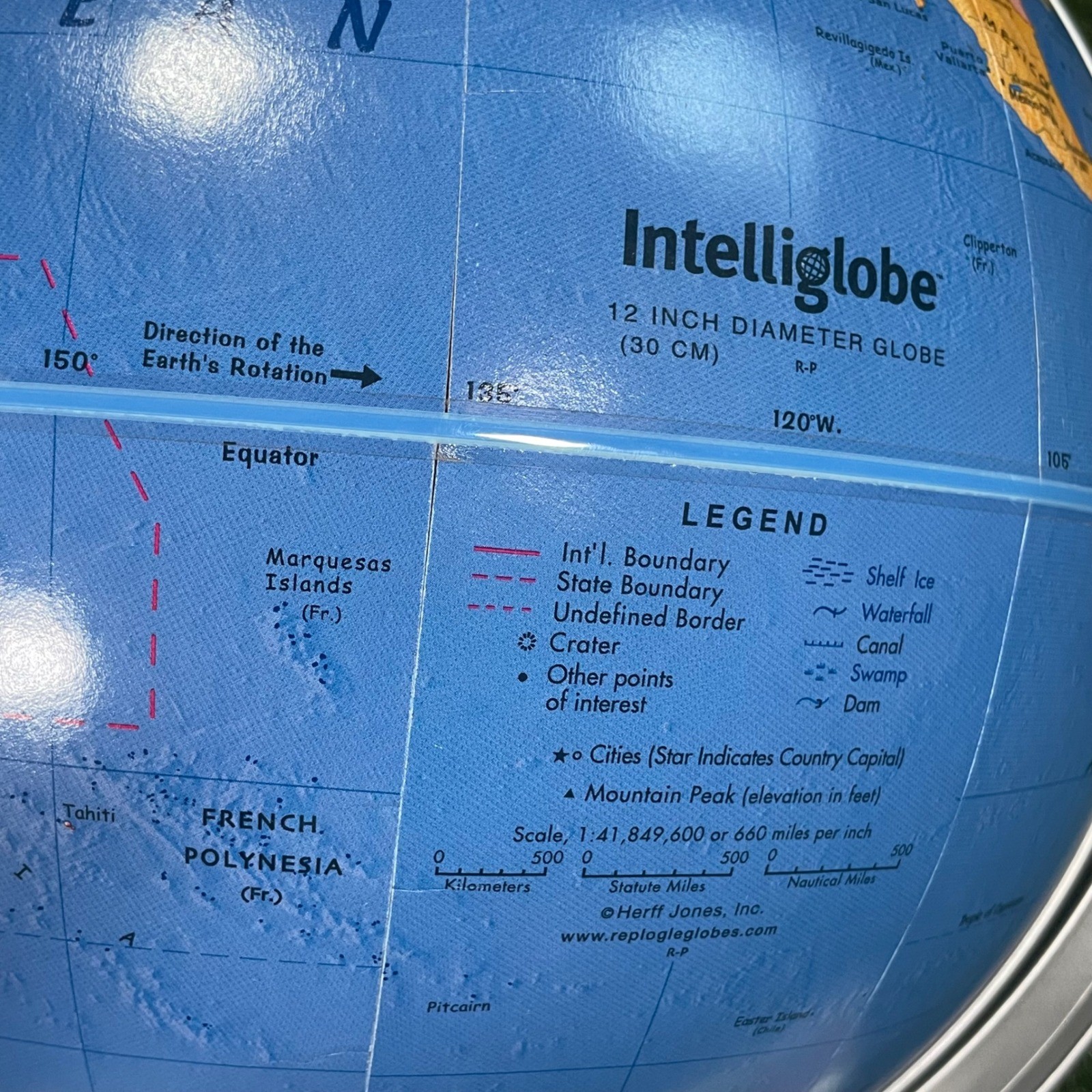 Replogle Intelliglobe 12 Inch Interactive World Globe with Discovery Book Blue