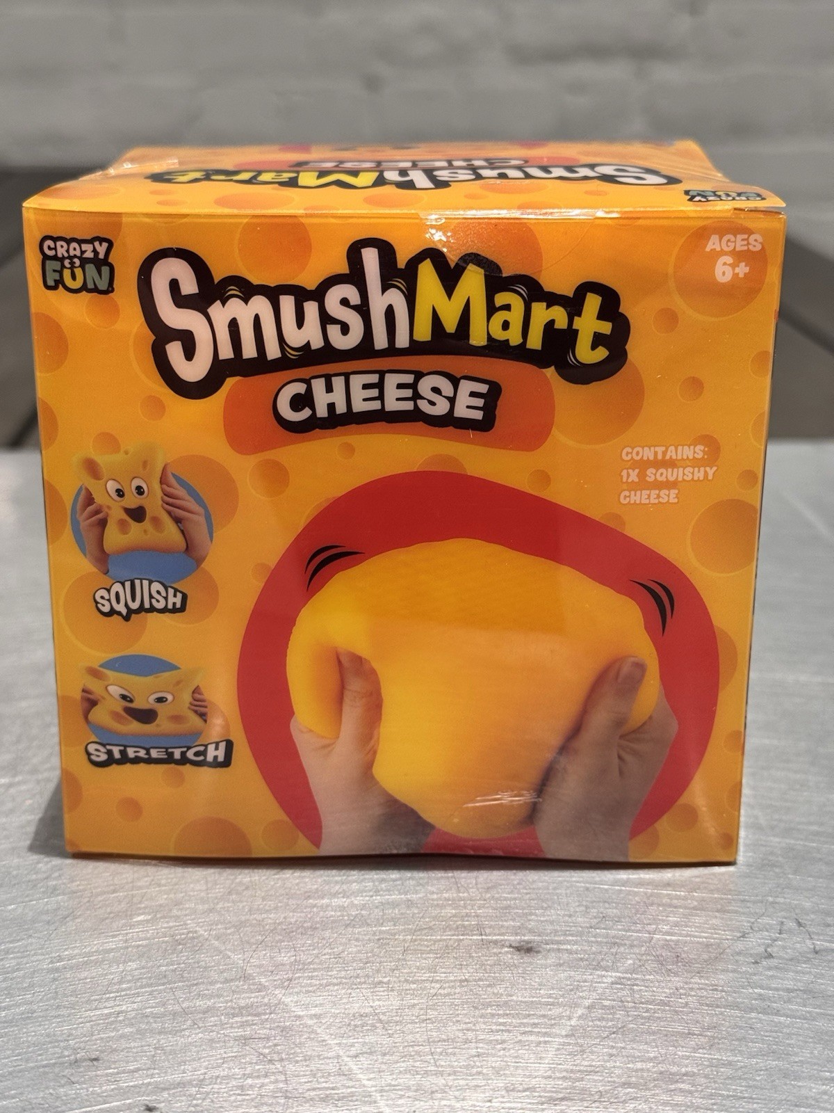 RMS Crazy Fun SmushMart Cheese Squishy Squeezy Stretch Sensory Toy TIK TOK VIRAL