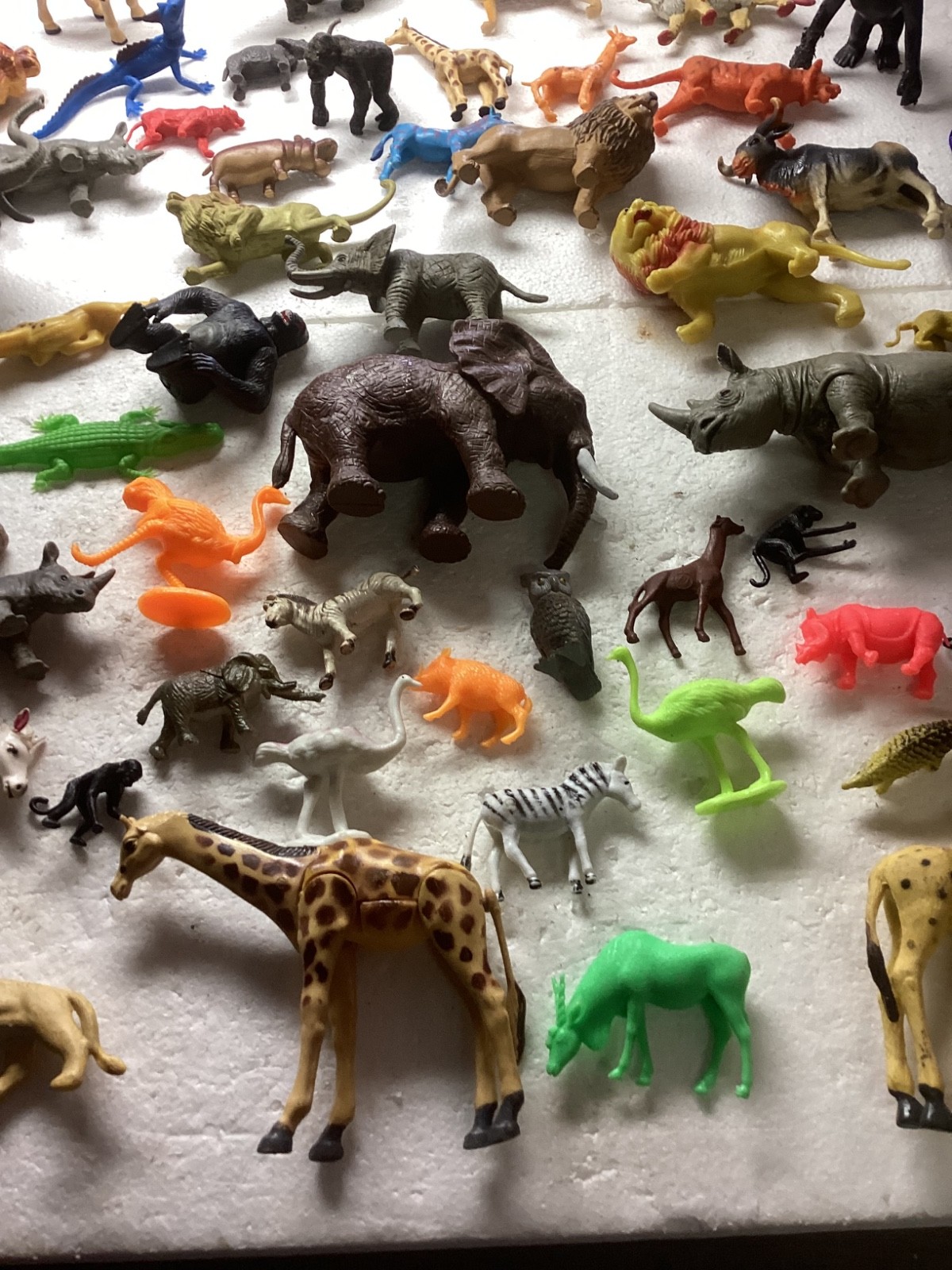Vintage Mixed Plastic Safari Zoo Jungle Wild Animals Lot of 53.