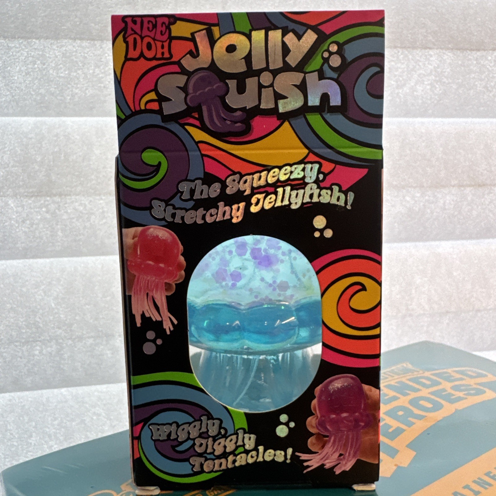 New Nee Doh Needoh Blue Jellyfish Jelly Squish Squishy Sensory Toy Schylling