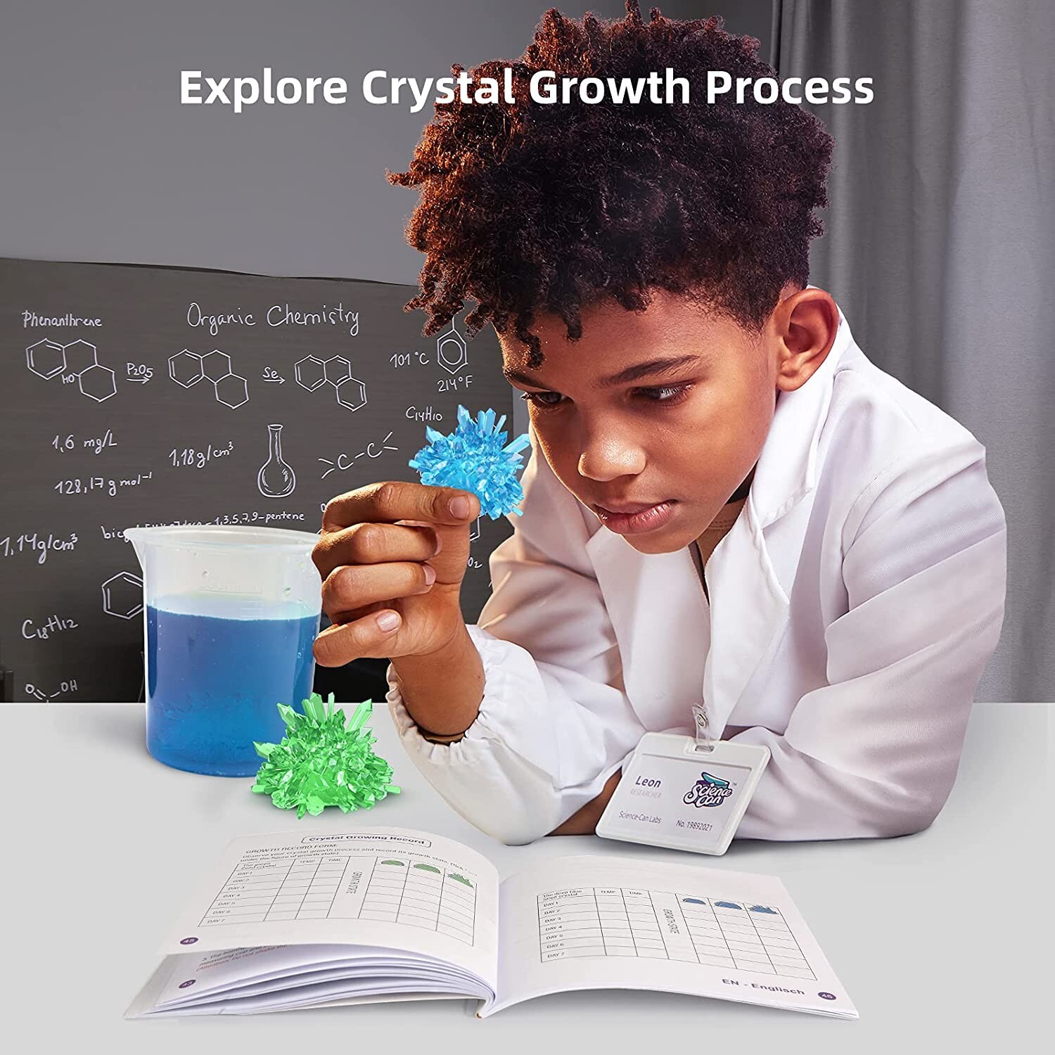 Science Can Crystal Dinosaur Growing Kit Stegosaur Great STEM Activities 8-12 yr