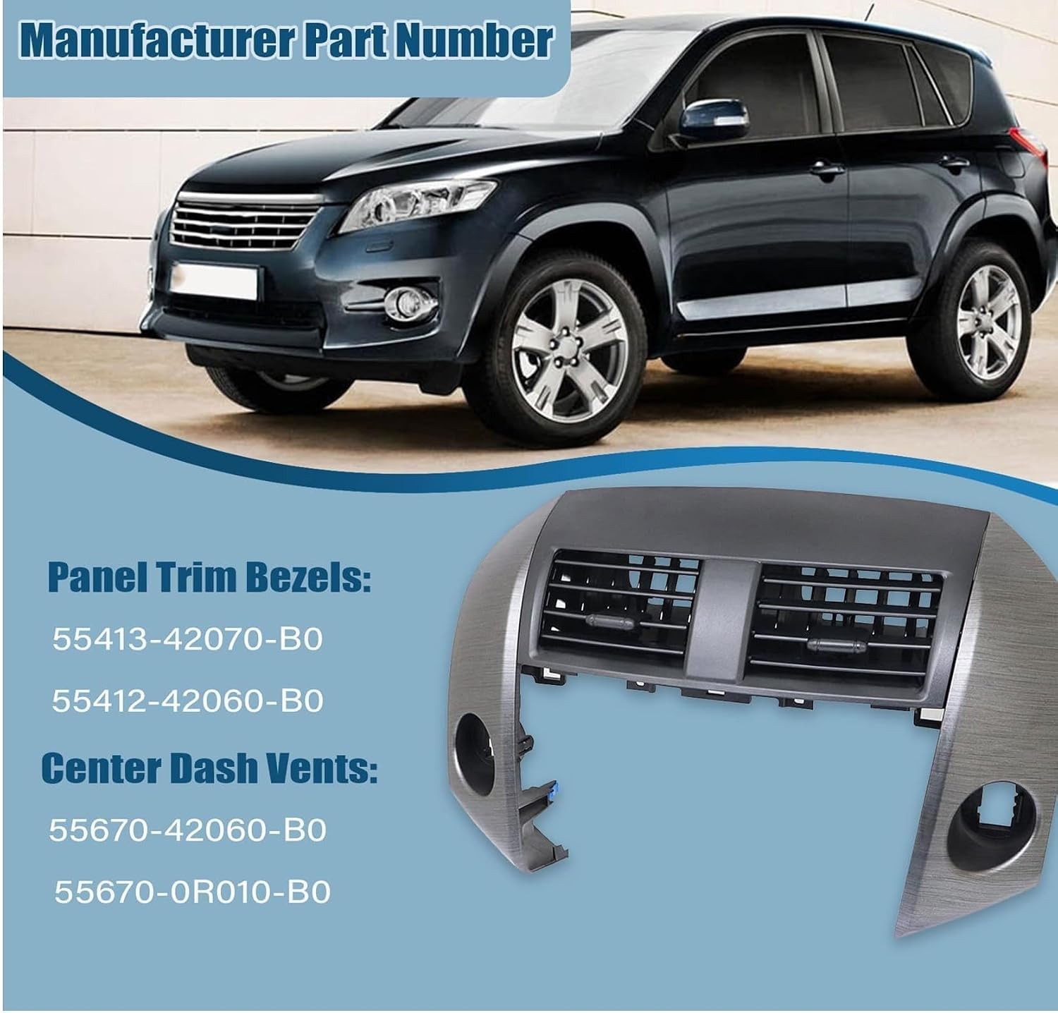 Toyota RAV4 Center Dash AC Vent Panel 2006-2012
