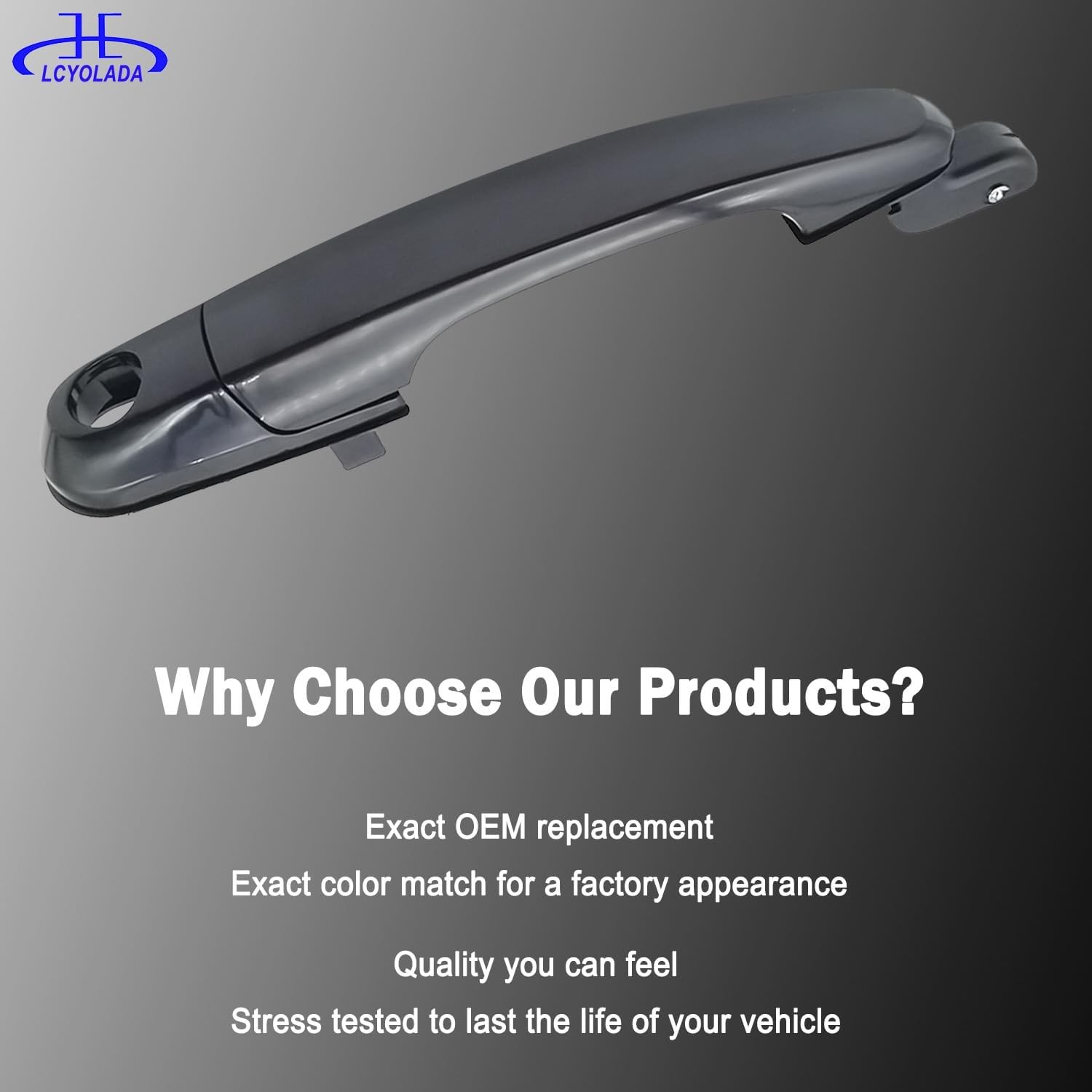 Set of 4 Exterior Door Handles Compatible with Hyundai Tucson 2005 2006 2007 200
