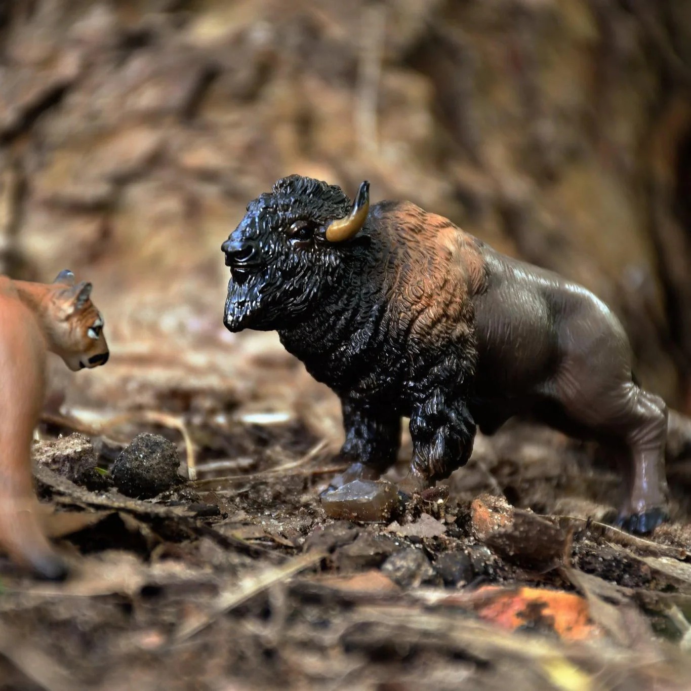 Toymany Mini American Bison Figurine Toy – Small Size
