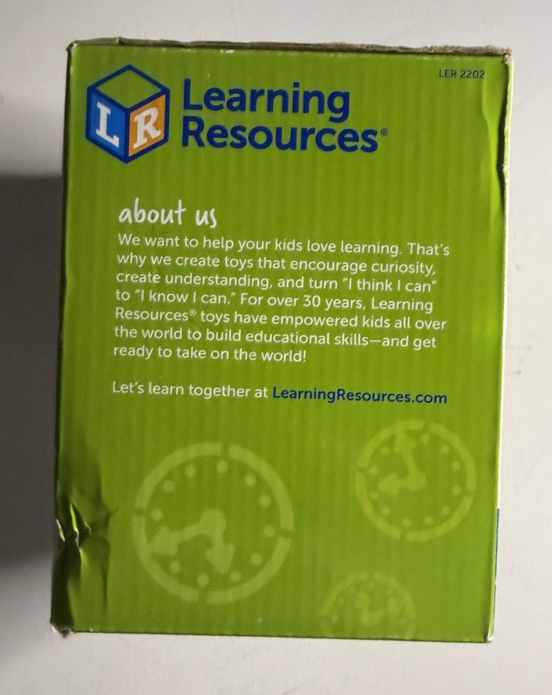 Big Time Geared Mini-Clocks For Time Telling & Math Skills Set of 6