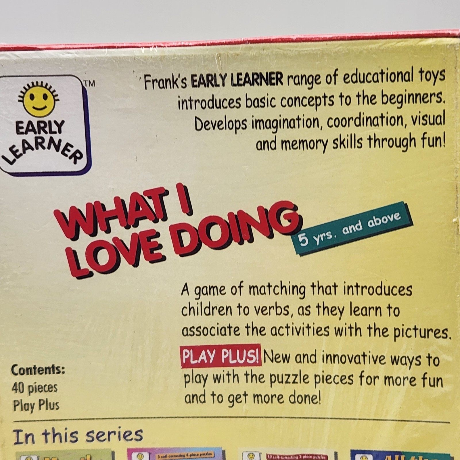 Early Learning Frank What Do I Love Doing 20 Self-Correcting 2 Piece-Puzzles