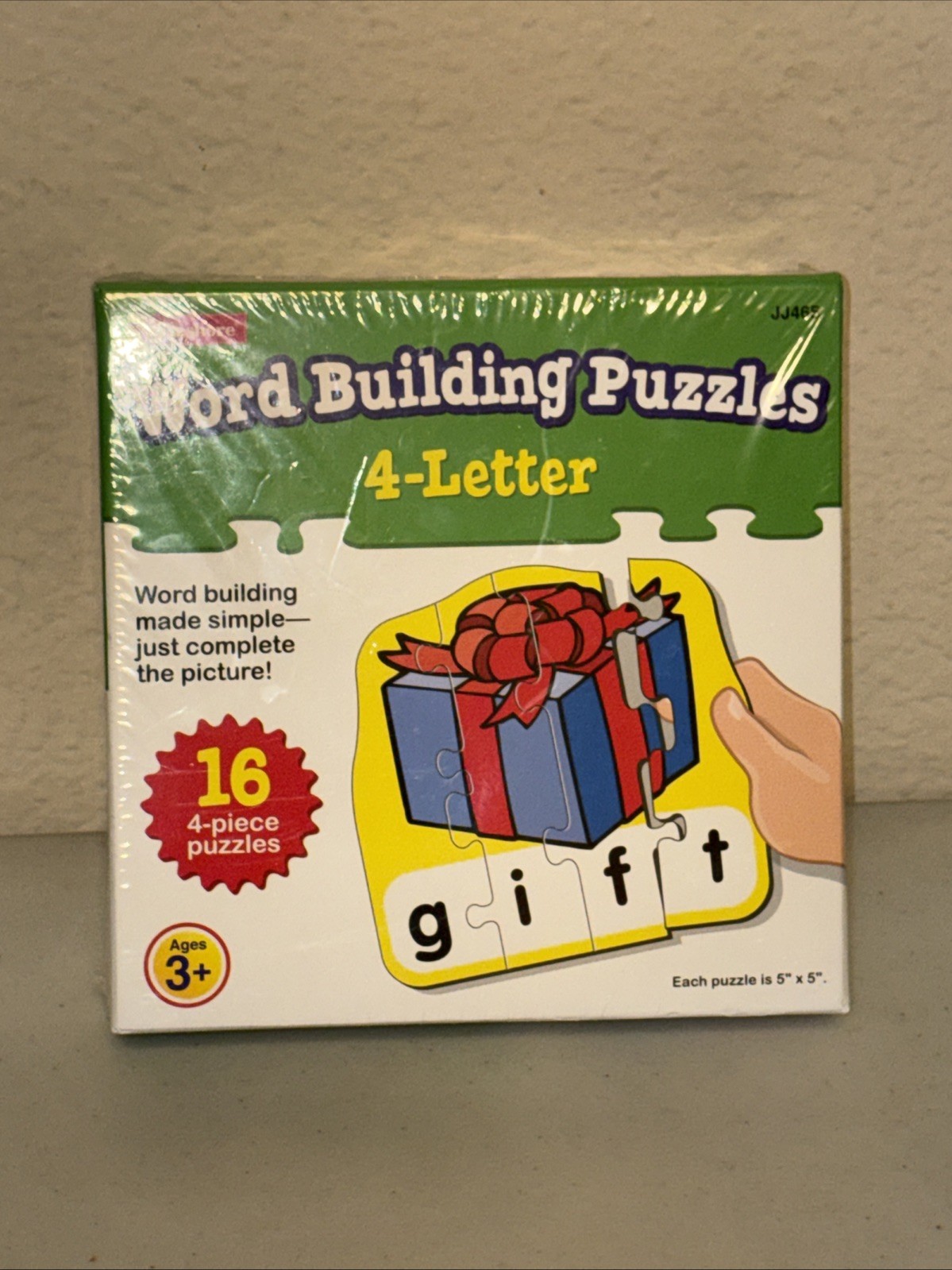 Lakeshore Word Building 4-Letter 16 4-Piece Puzzles Ages 3+ 3-4 Years Language