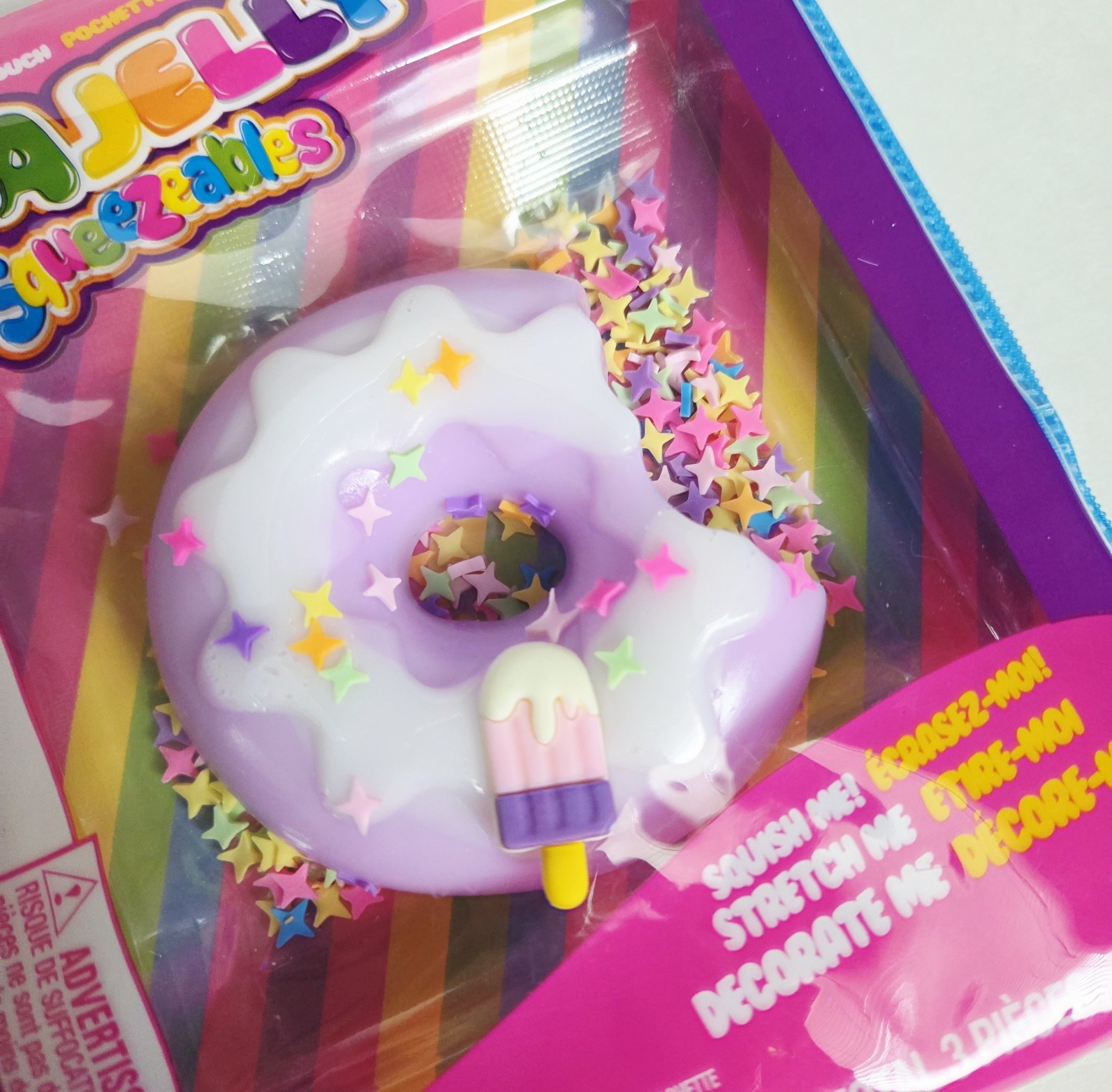 Taba Jelly Squeezeables Darling Donut Purple Squishy, Scented Fidget Squeeze Toy