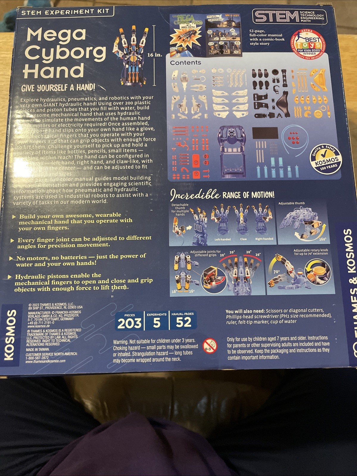 New Thames & Kosmos Mega Cyborg Hand Science Kit Children Ages 7+