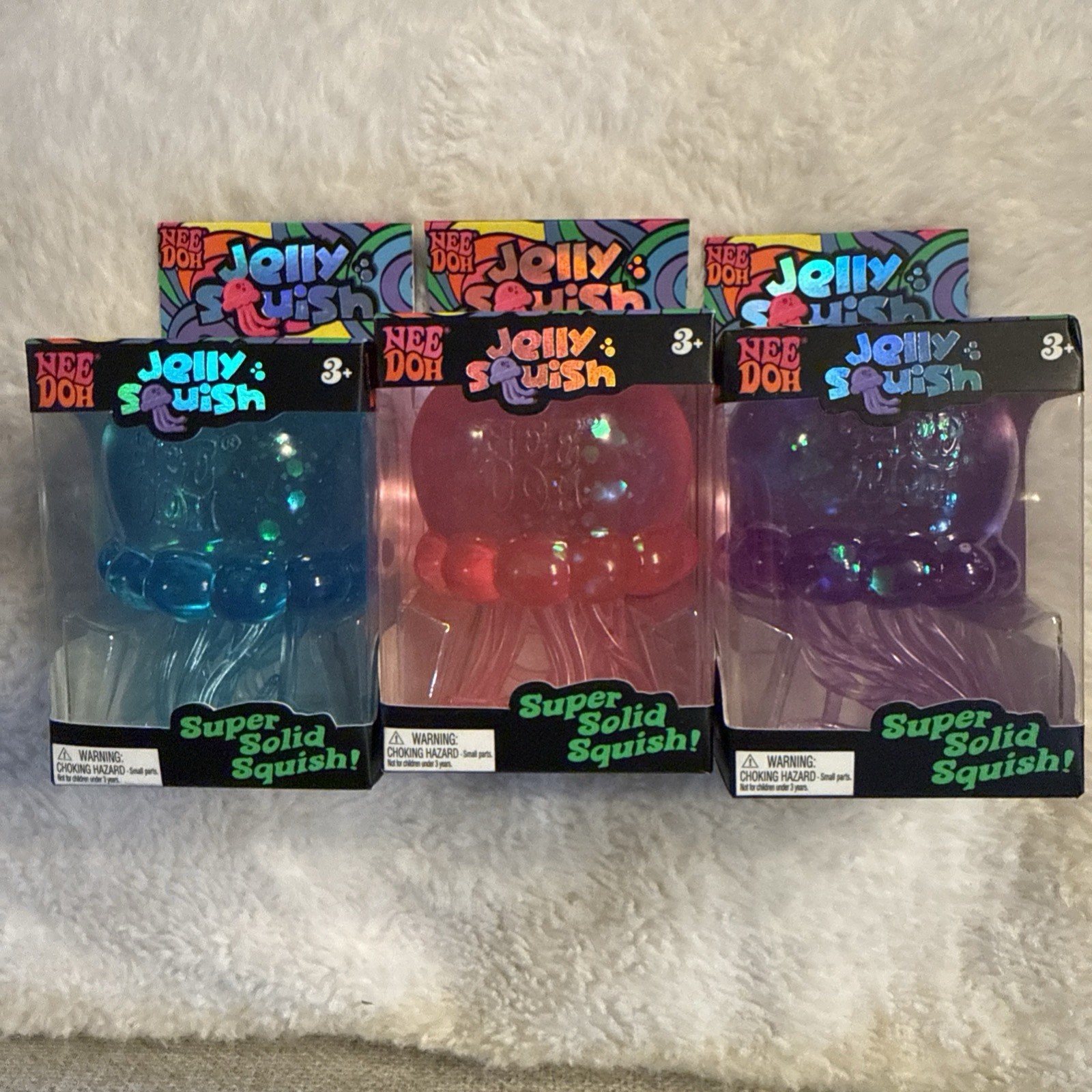 NeeDoh – Set of 3 Jellyfish Jelly Squish Pink Blue Purple – Schylling – TikTok