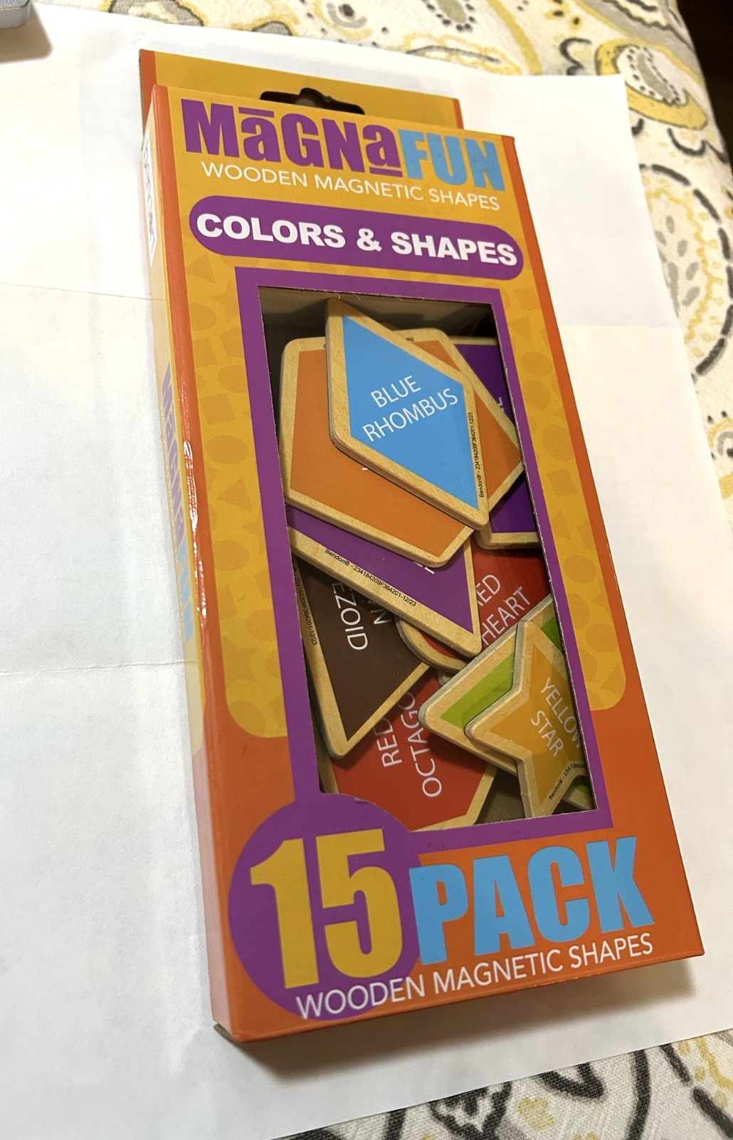 “Colors and Shapes” Wooden Magnets Bendon Magna Fun. 15pack. NEW