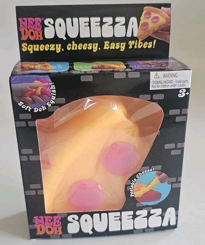 NeeDoh SQUEEZZA Pizza Slice Squishy Toy NEE DOH Squeeza Toy
