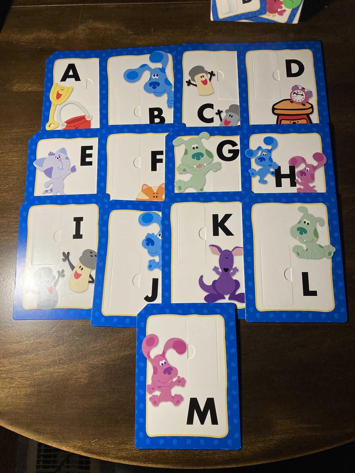 VTG 2003 Blue’s Clues Flap Flash Cards ABC My Alphabet Complete Nick Jr Y2K