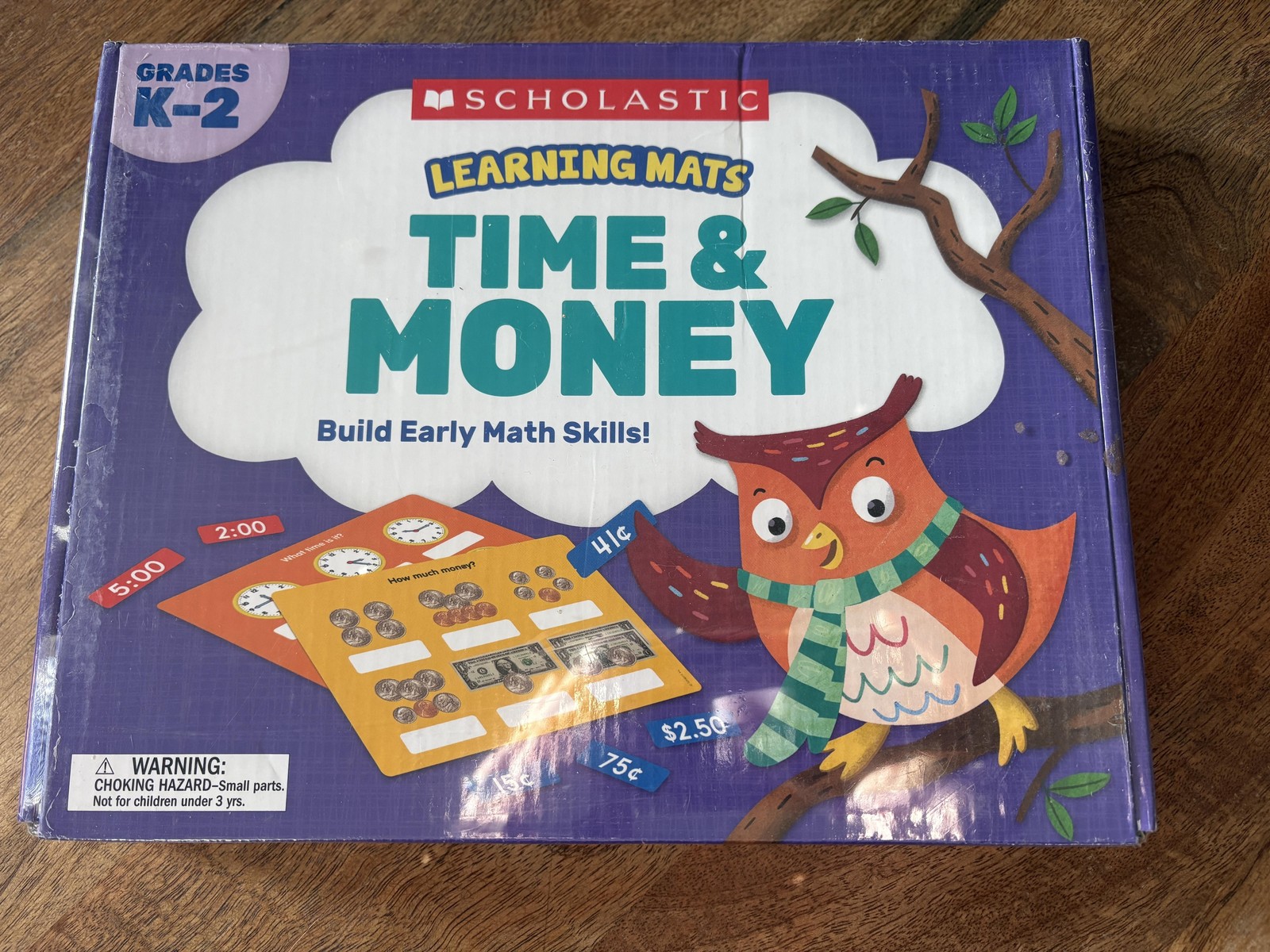 Scholastic Learning Mats Time & Money Math Kit Grades K-2 5+ Multicolor New