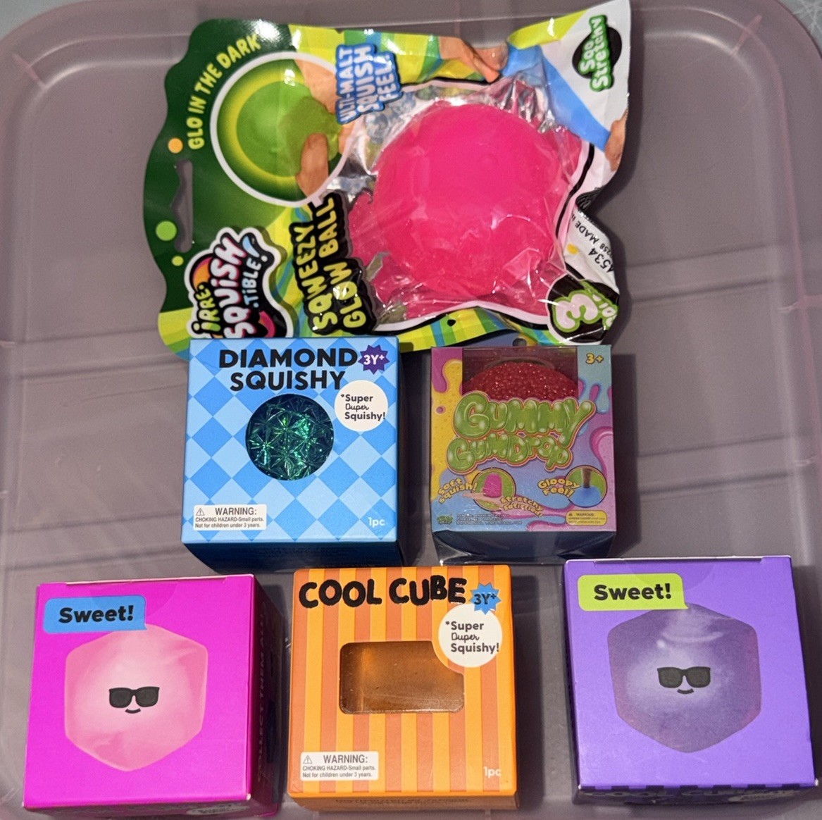 Bundle Target NeeDoh-Style x6 J’Adore Squishy Diamond Squishy Fidget Blue