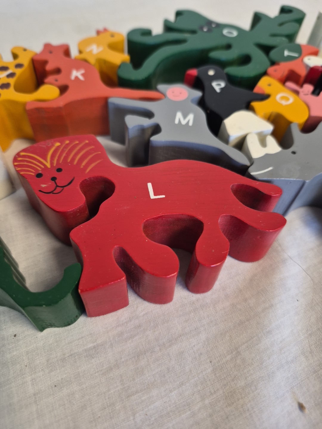 Begin Again Wooden Puzzle Animal Parade Letter A To Z Eco Wood Montessori 2002