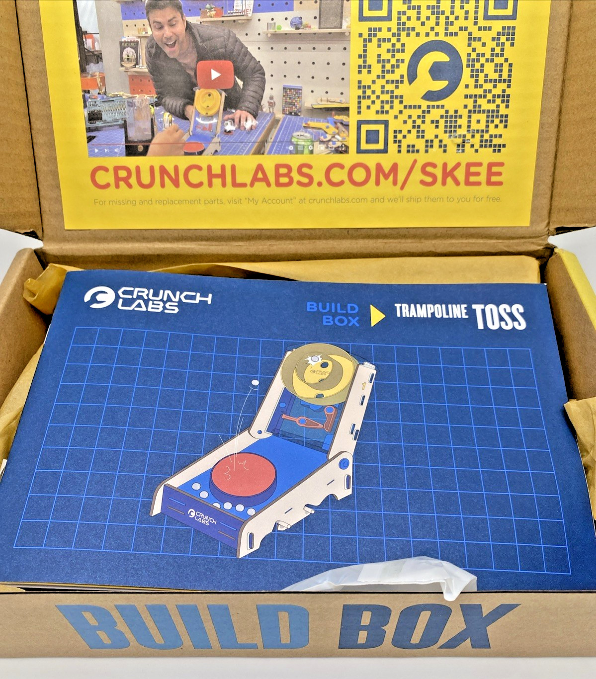 Crunch Labs Trampoline Toss STEM Kit Mark Rober Build Box