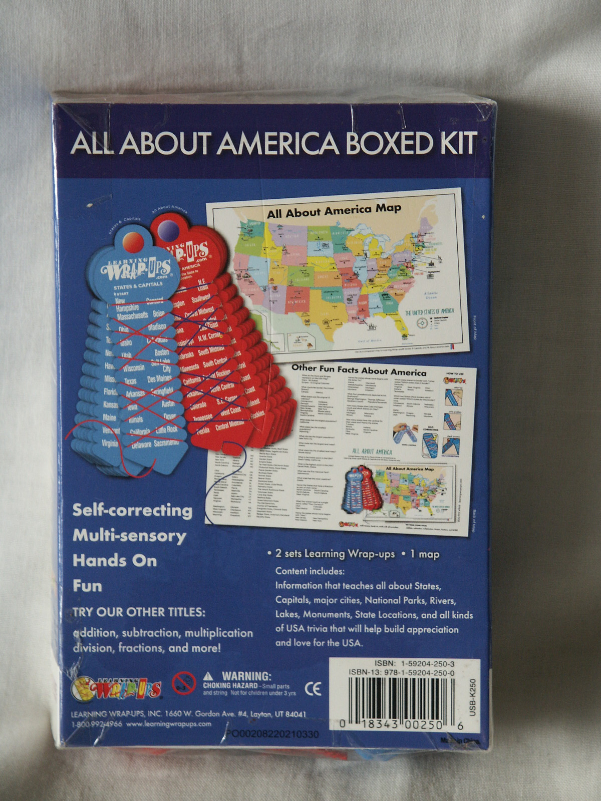 Usborne Learning Wrap-Ups All About America and States & Capitals Plus Map