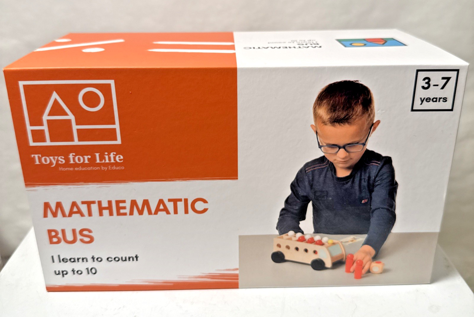 Toys for Life MATHEMATIC BUS I learn to count up to 10 wood Dutch modern design