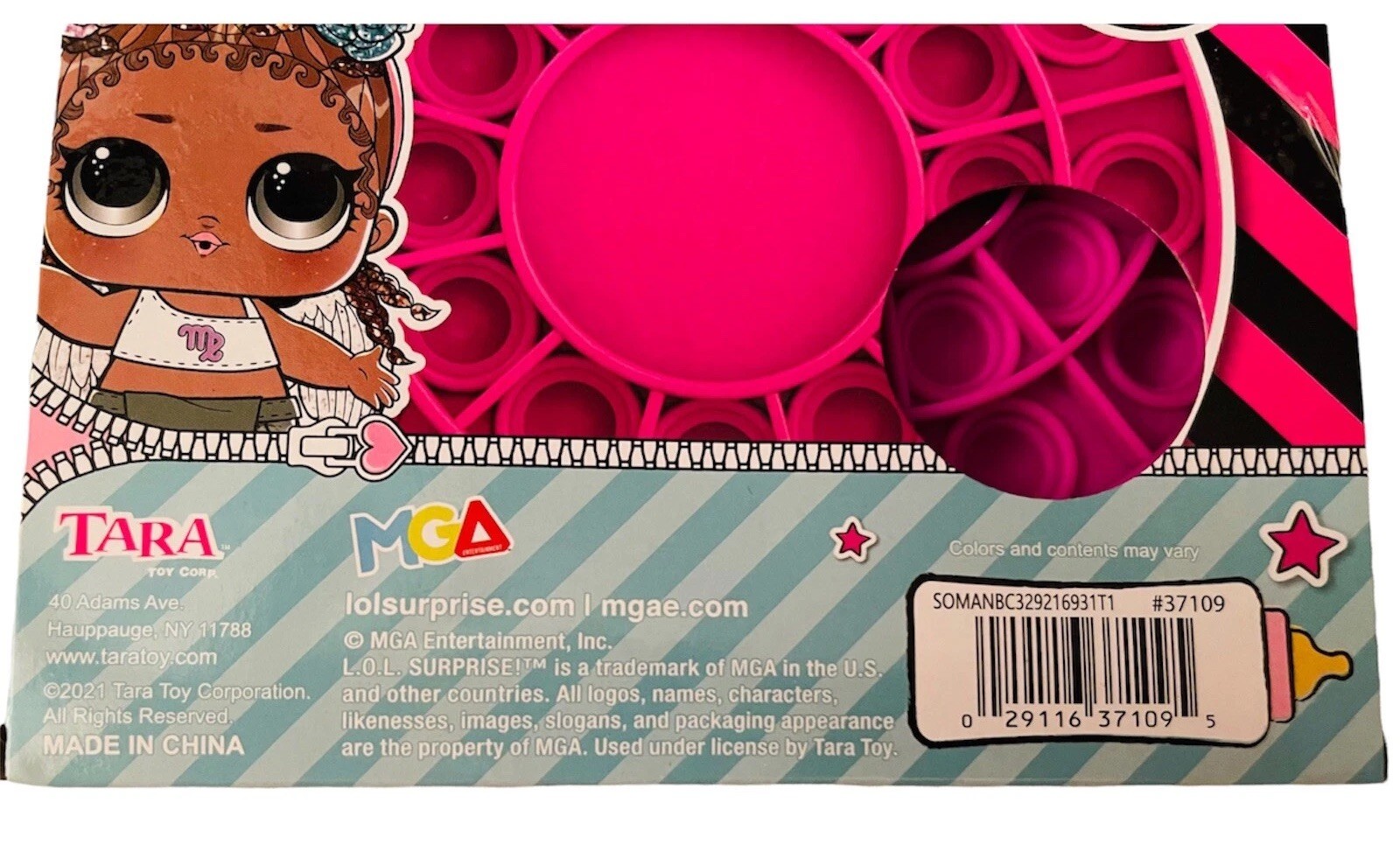 LOL SURPRISE! FIDGET POPPER HOT PINK POP-EEZE BUBBLE POPPING FUN TARA MGA AGE 3+