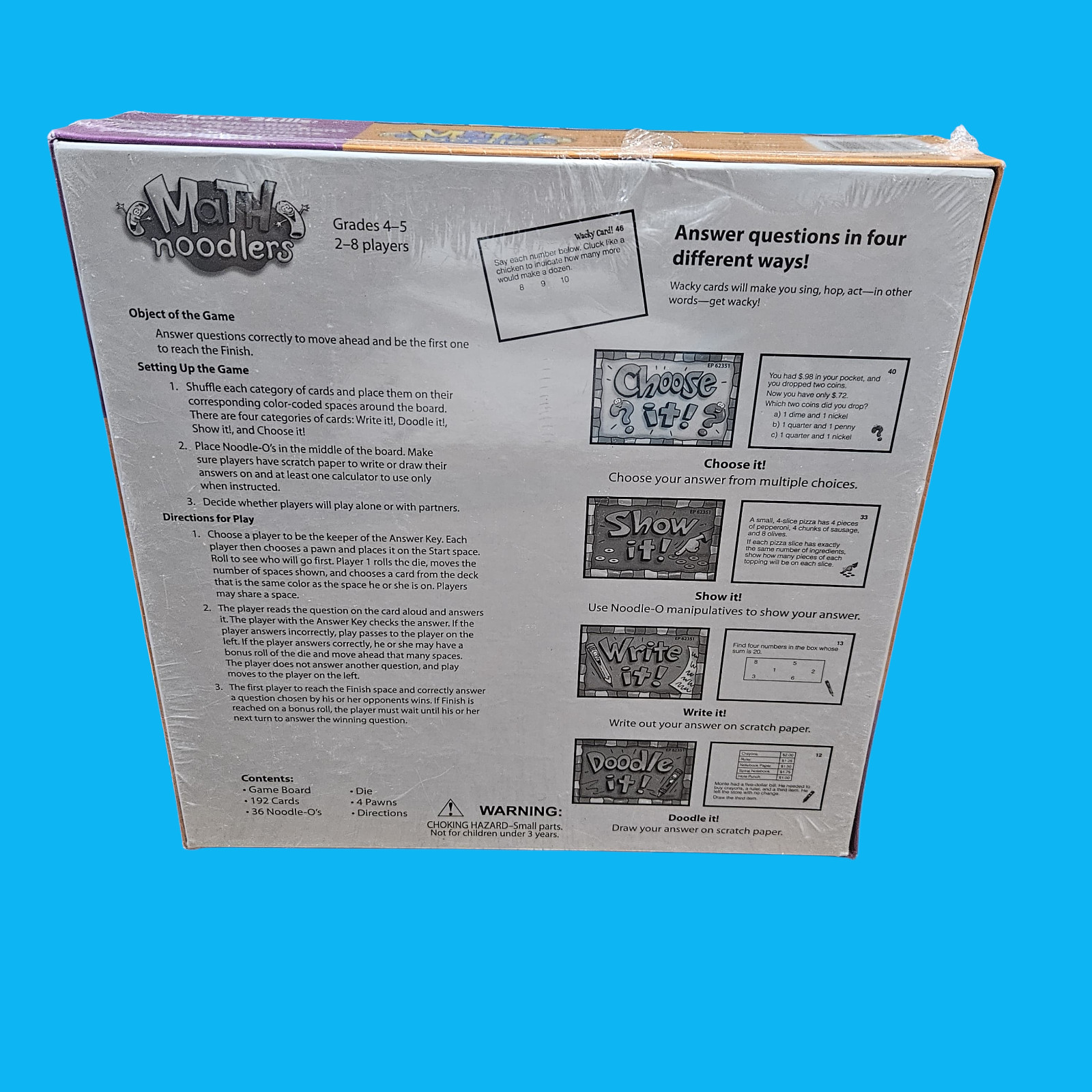 Math Noodlers Board Game Grades 4-5 Edupress Learning Well New & Factory Sealed