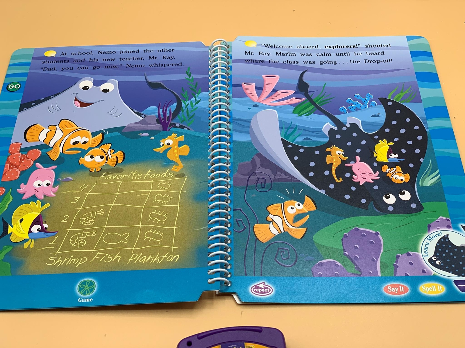 LeapFrog LeapPad Disney FINDING NEMO Book & Cartridge