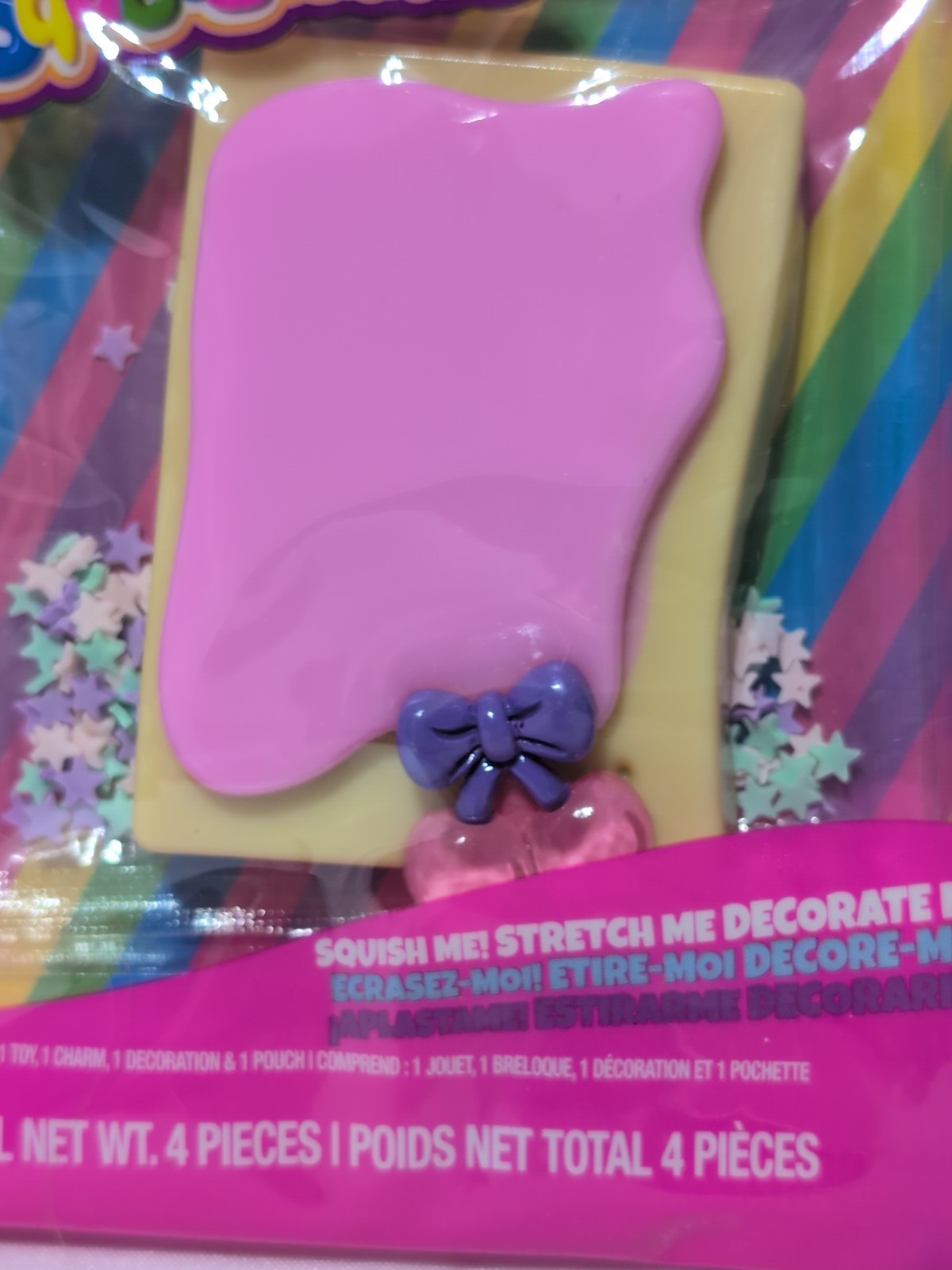 Taba Scented Pink Jelly Squishy Tart Toy DIY Decor Set Pouch 3″ x 2″ New