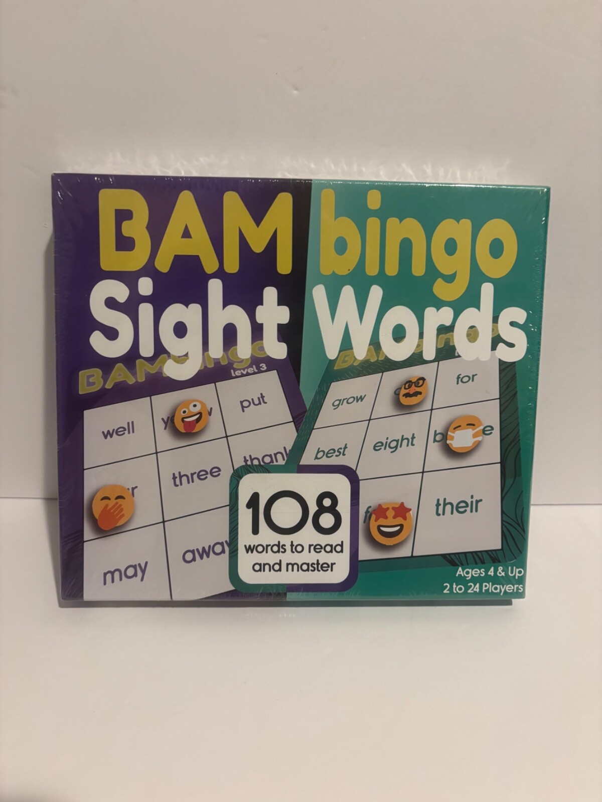 NEW BAMbingo Sight Words Bingo Game Child Development Reading Age 4 and Up