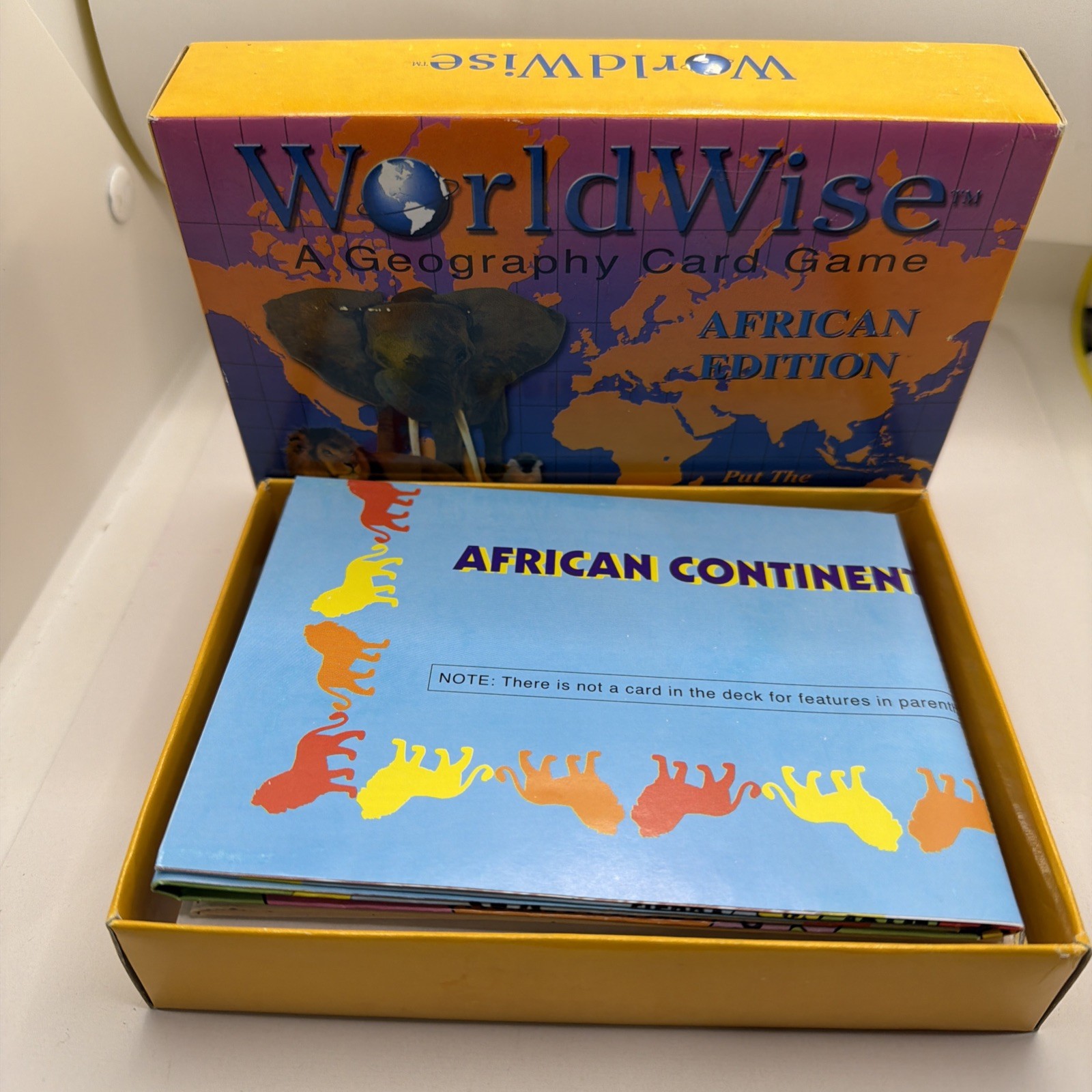 WorldWise Geography Card Game – Africa Edition 2000 Globular Innovations -NIOB